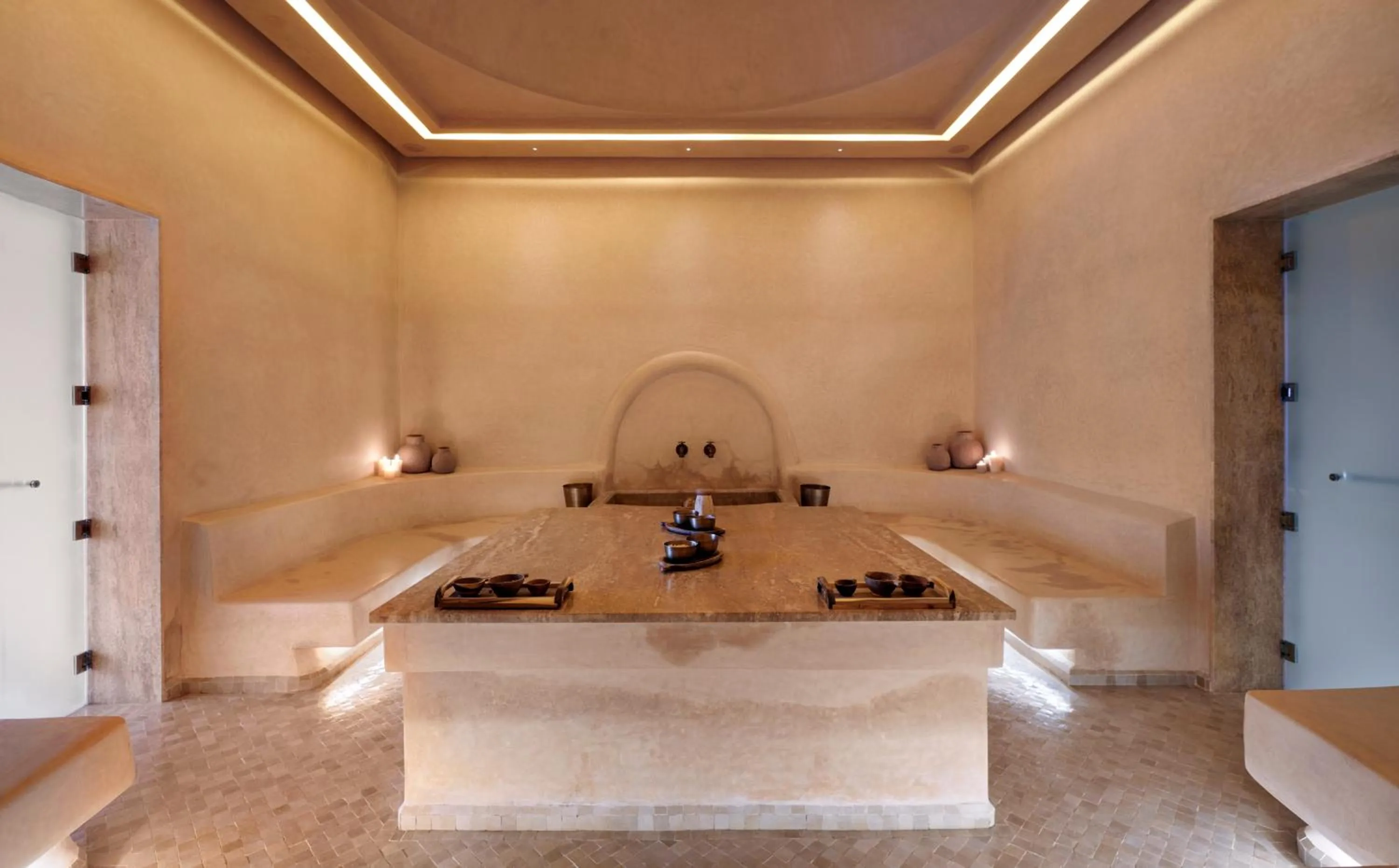 Steam room in Fairmont Taghazout Bay