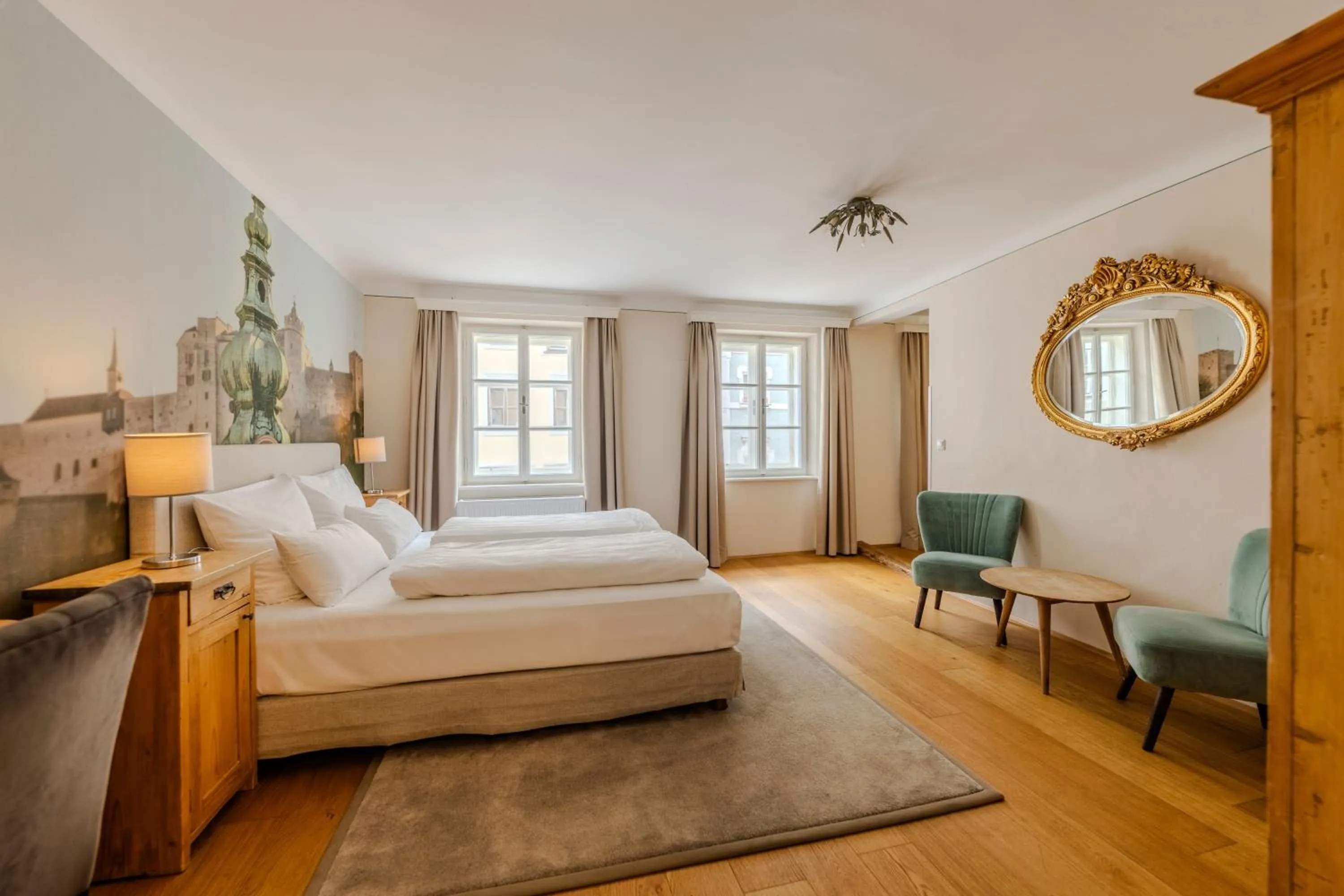 Bed in Boutiquehotel Amadeus