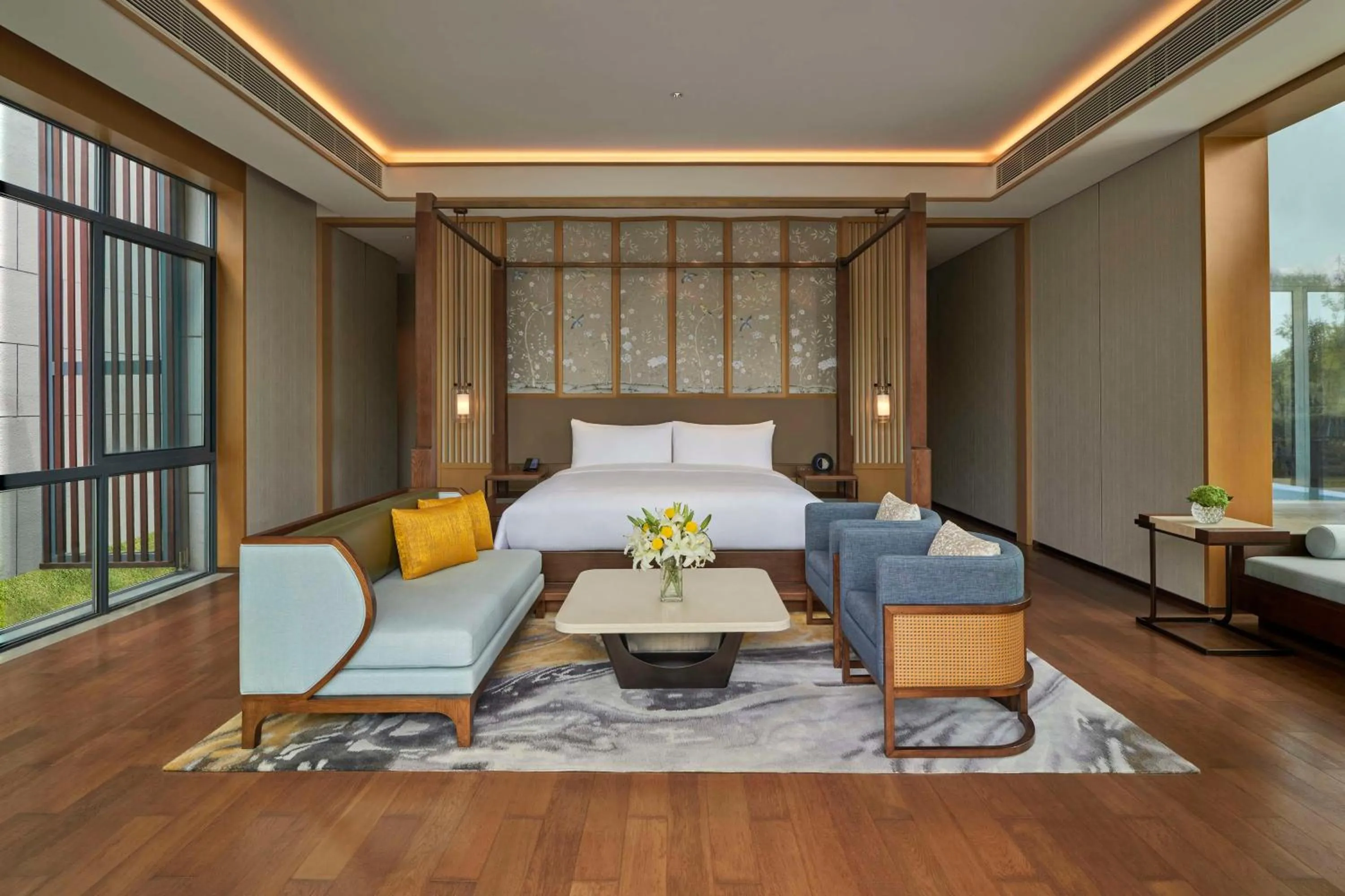 Bed in Hilton Shanghai Fengxian