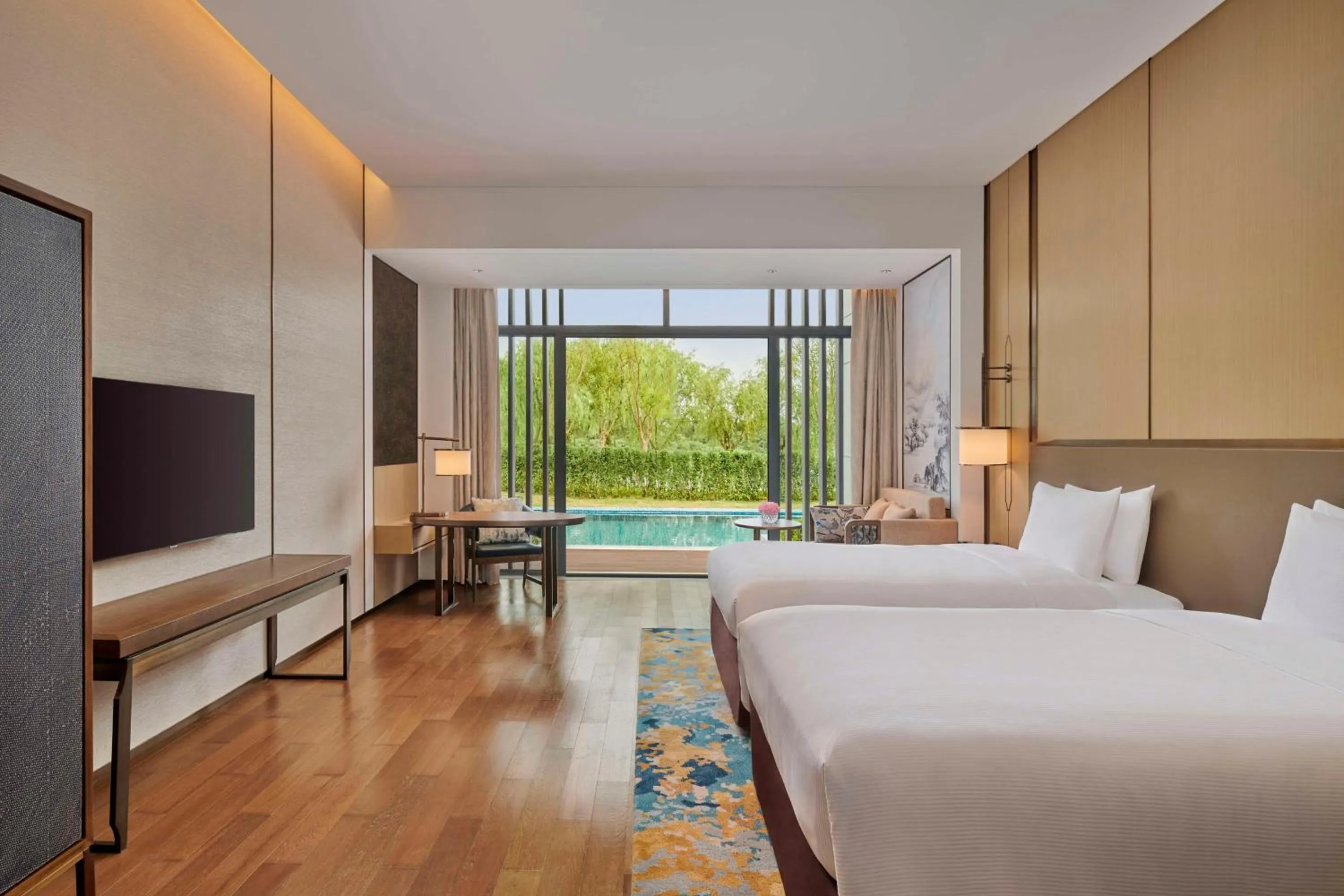 Bed in Hilton Shanghai Fengxian