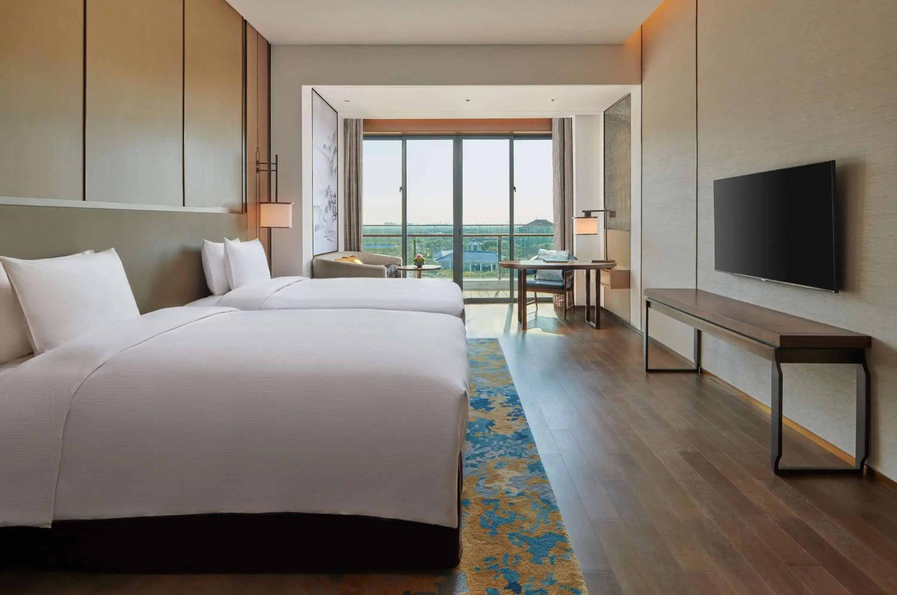 Deluxe Twin Room in Hilton Shanghai Fengxian Deluxe Twin Room in Hilton Shanghai Fengxian