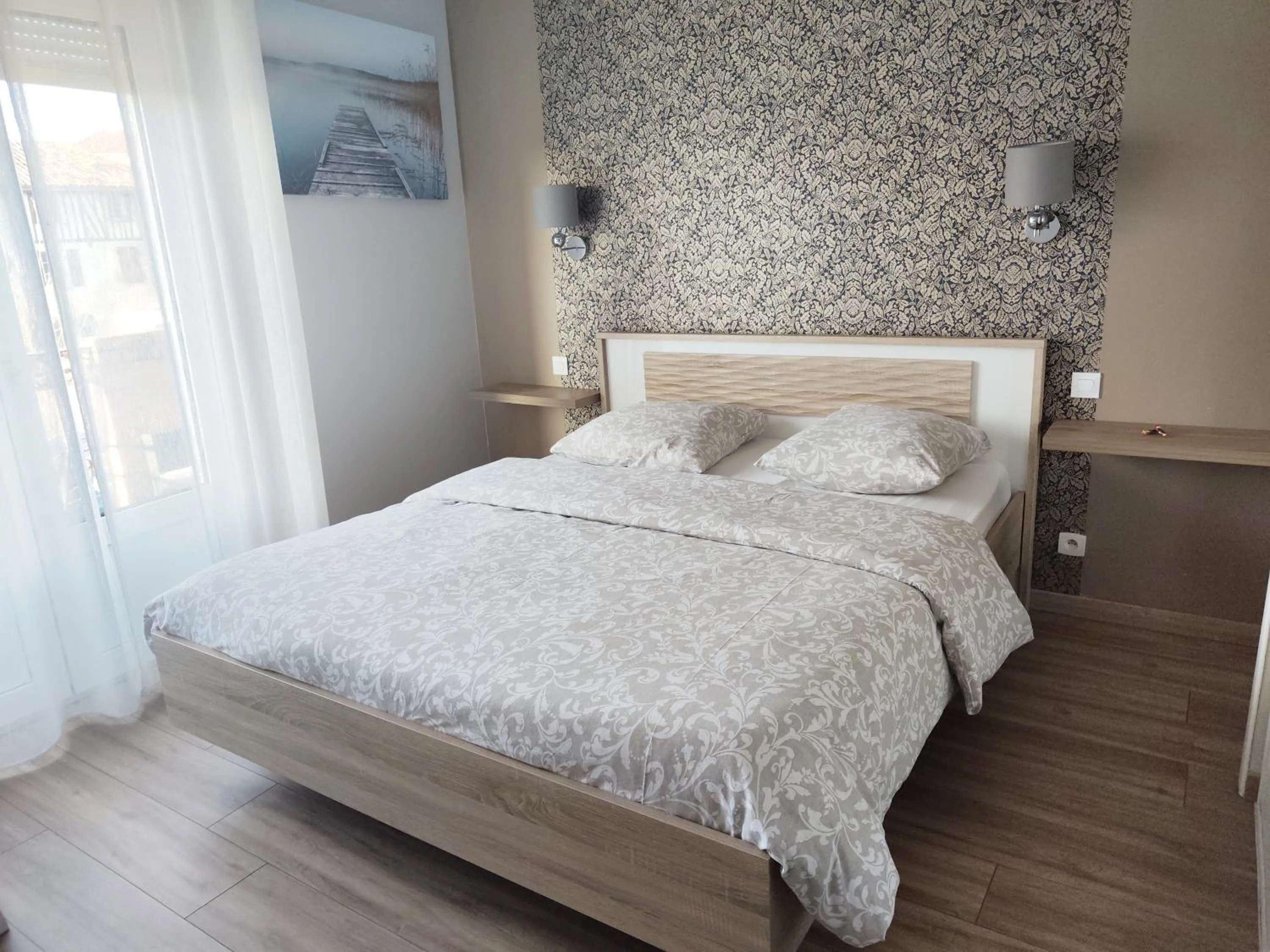 Bed in Hôtel-Restaurant le Commerce