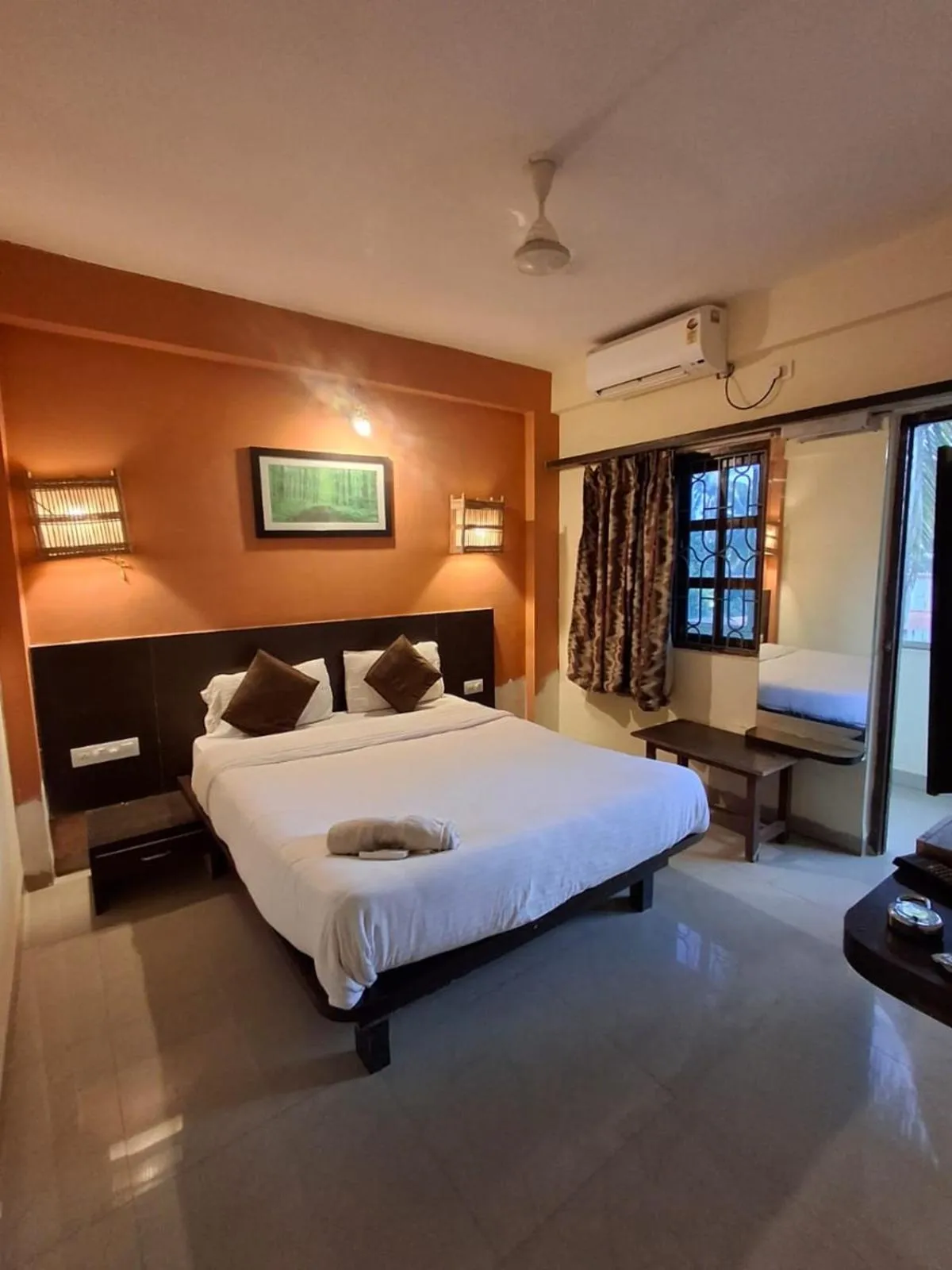 Bed in Hotel Rajeshwar