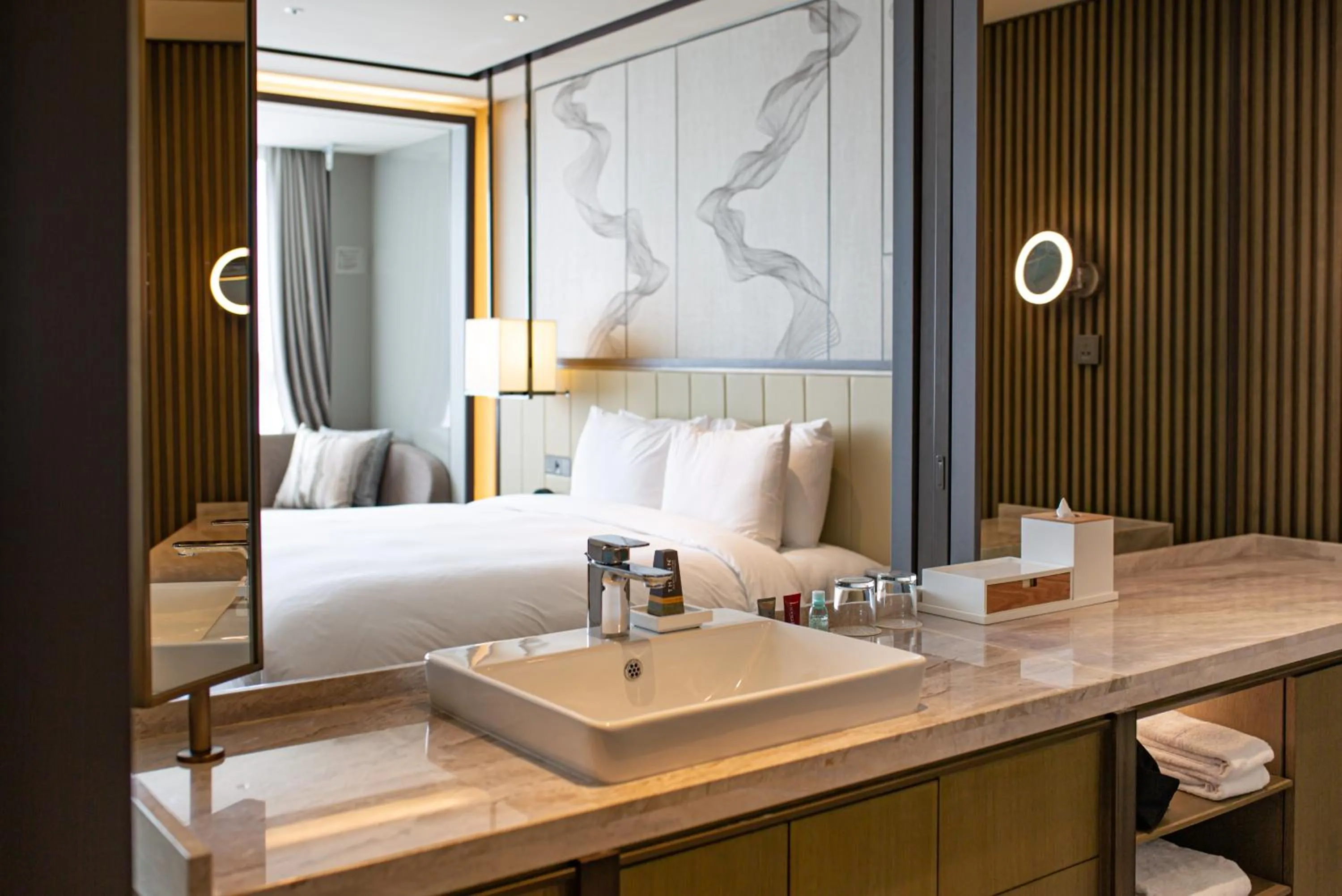 Bed in Daegu Marriott Hotel