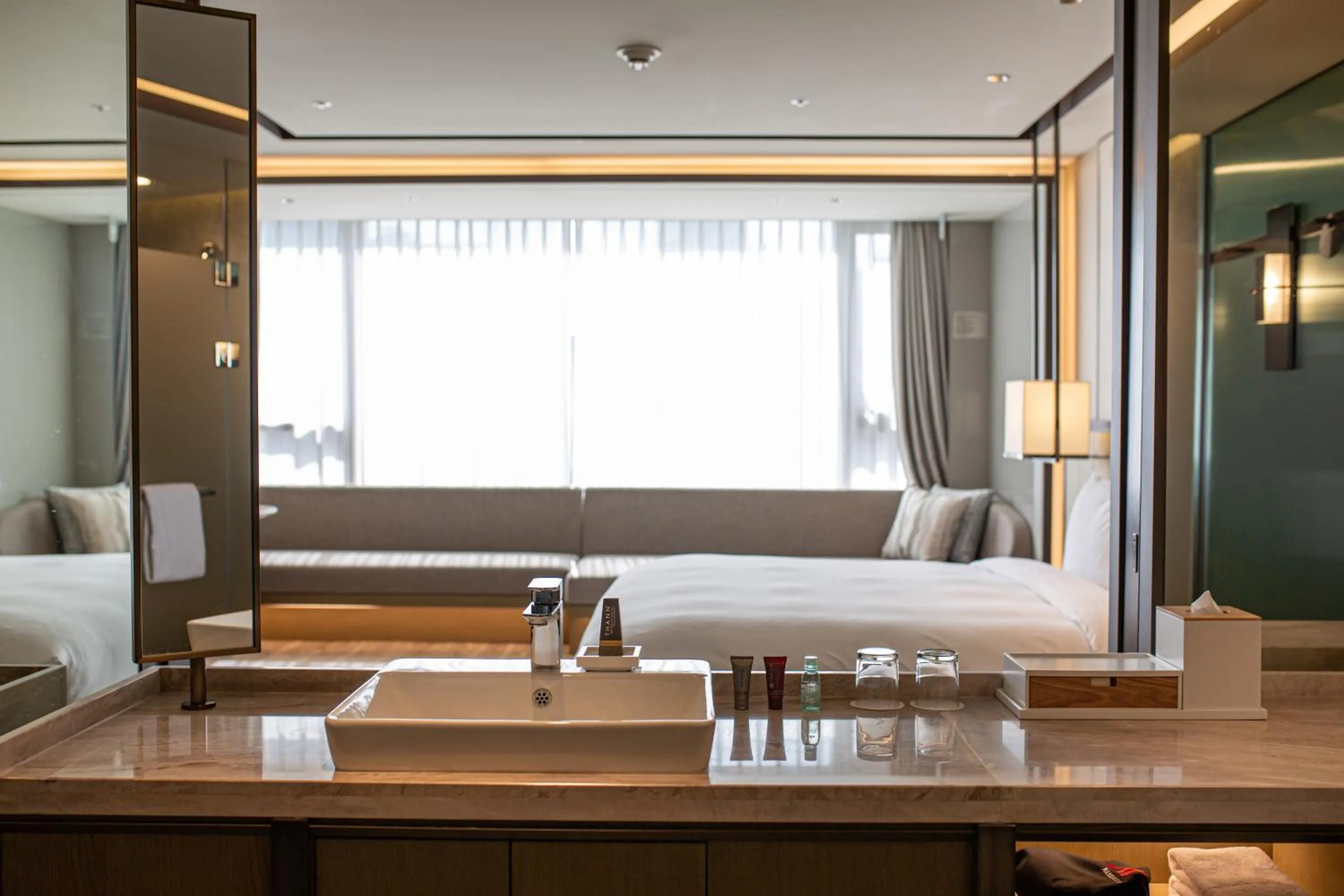 Bed in Daegu Marriott Hotel