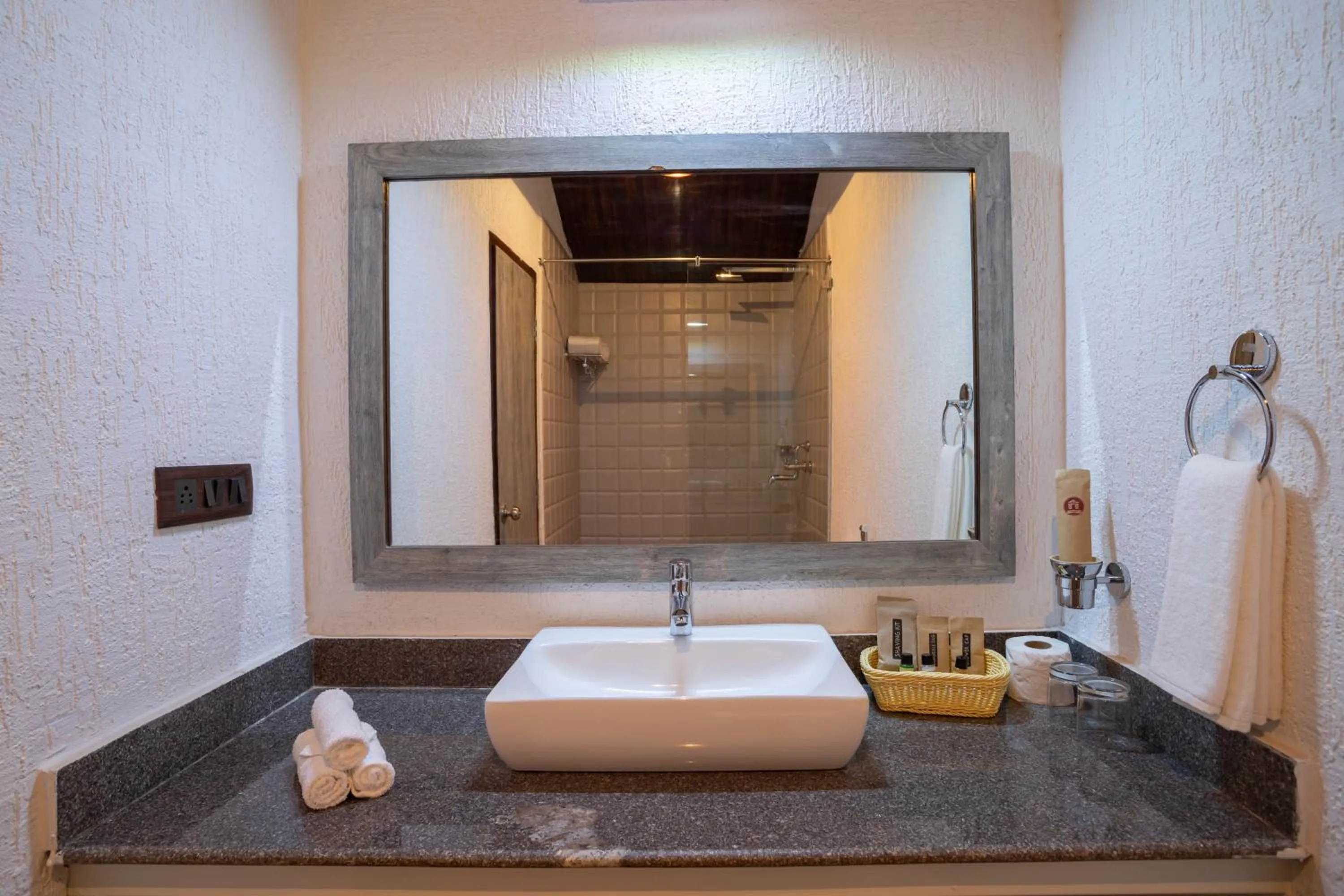 Bathroom in Stone Wood Beach Resort, Vagator