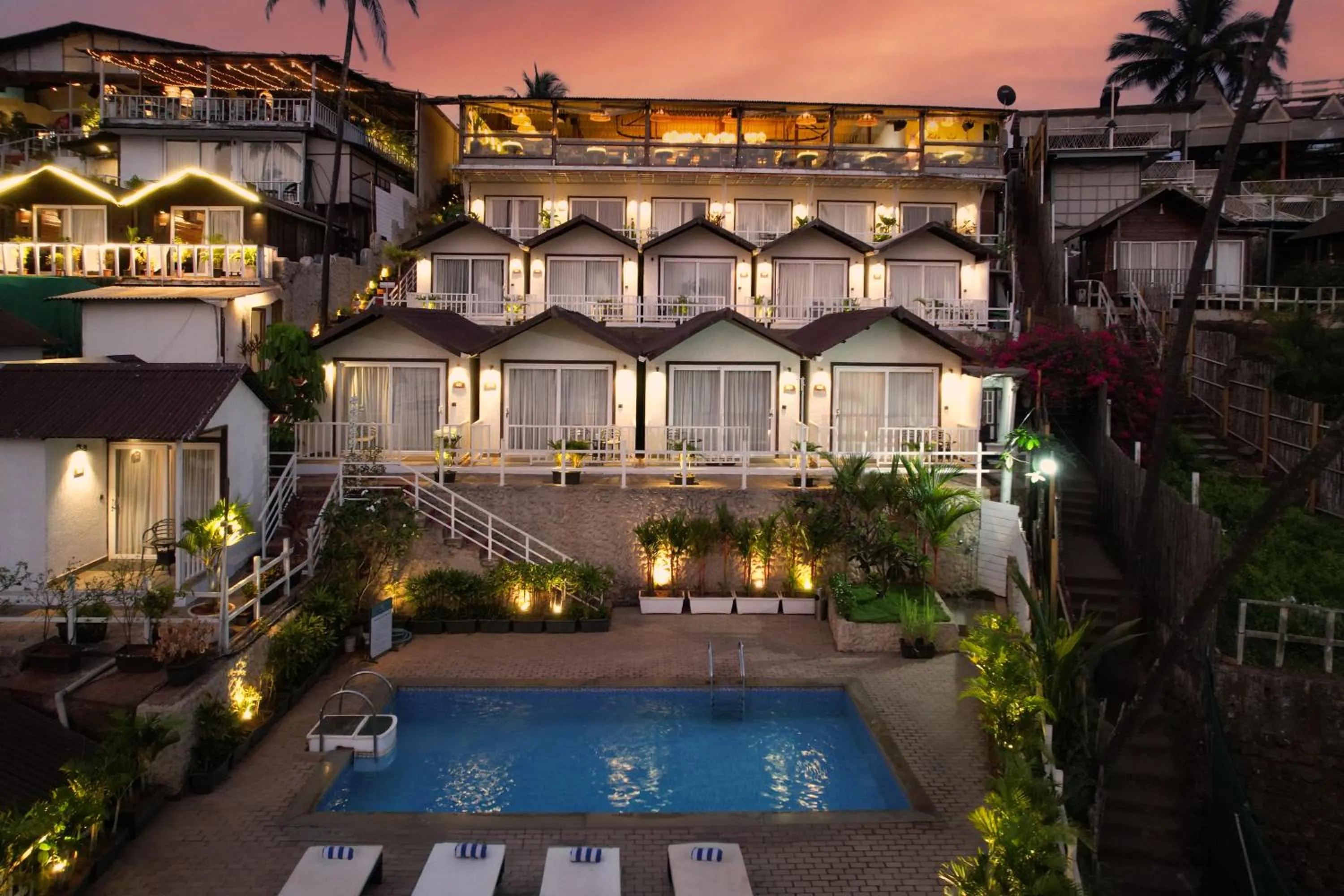 Property building in Stone Wood Beach Resort, Vagator