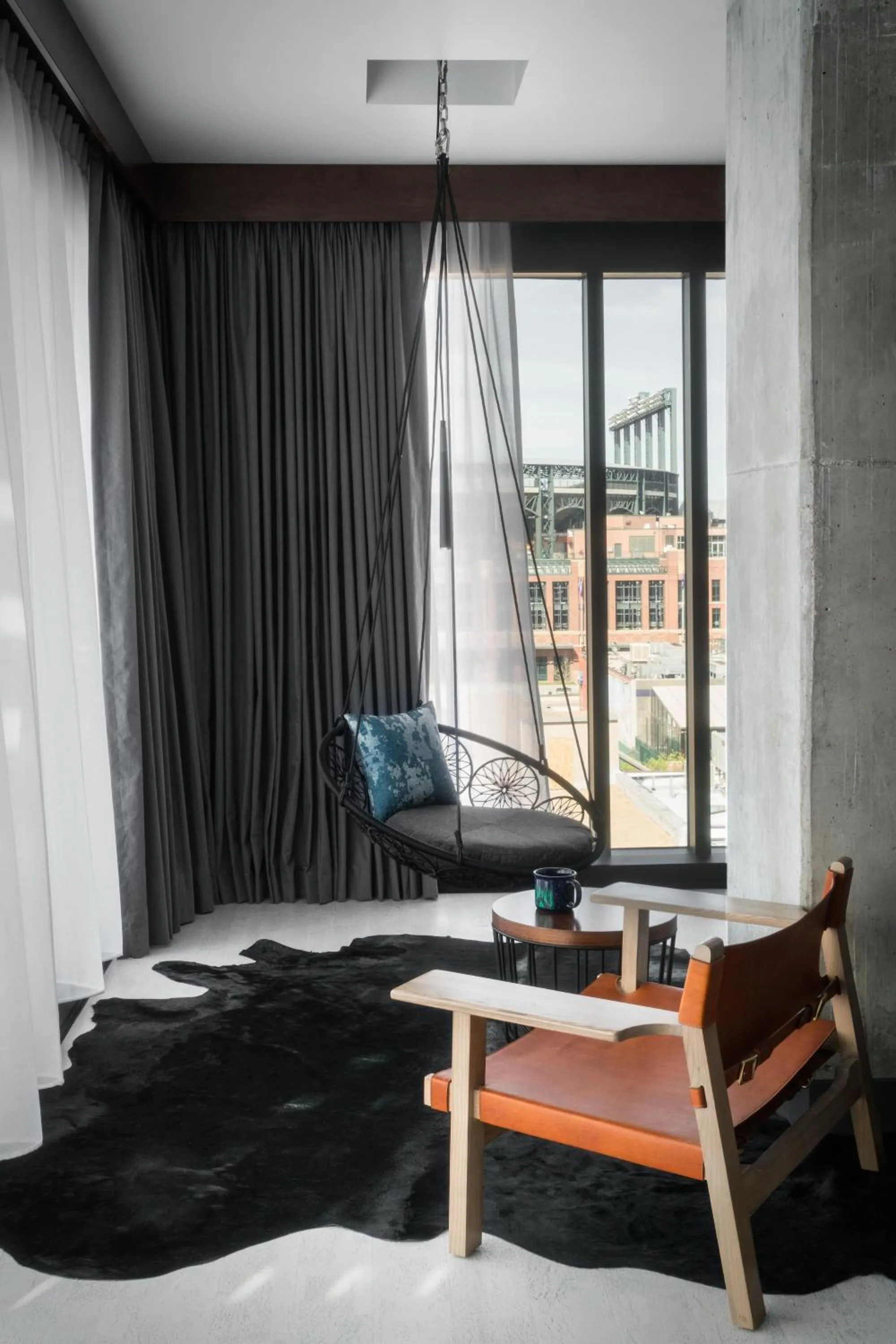 Seating area in The Maven Hotel at Dairy Block