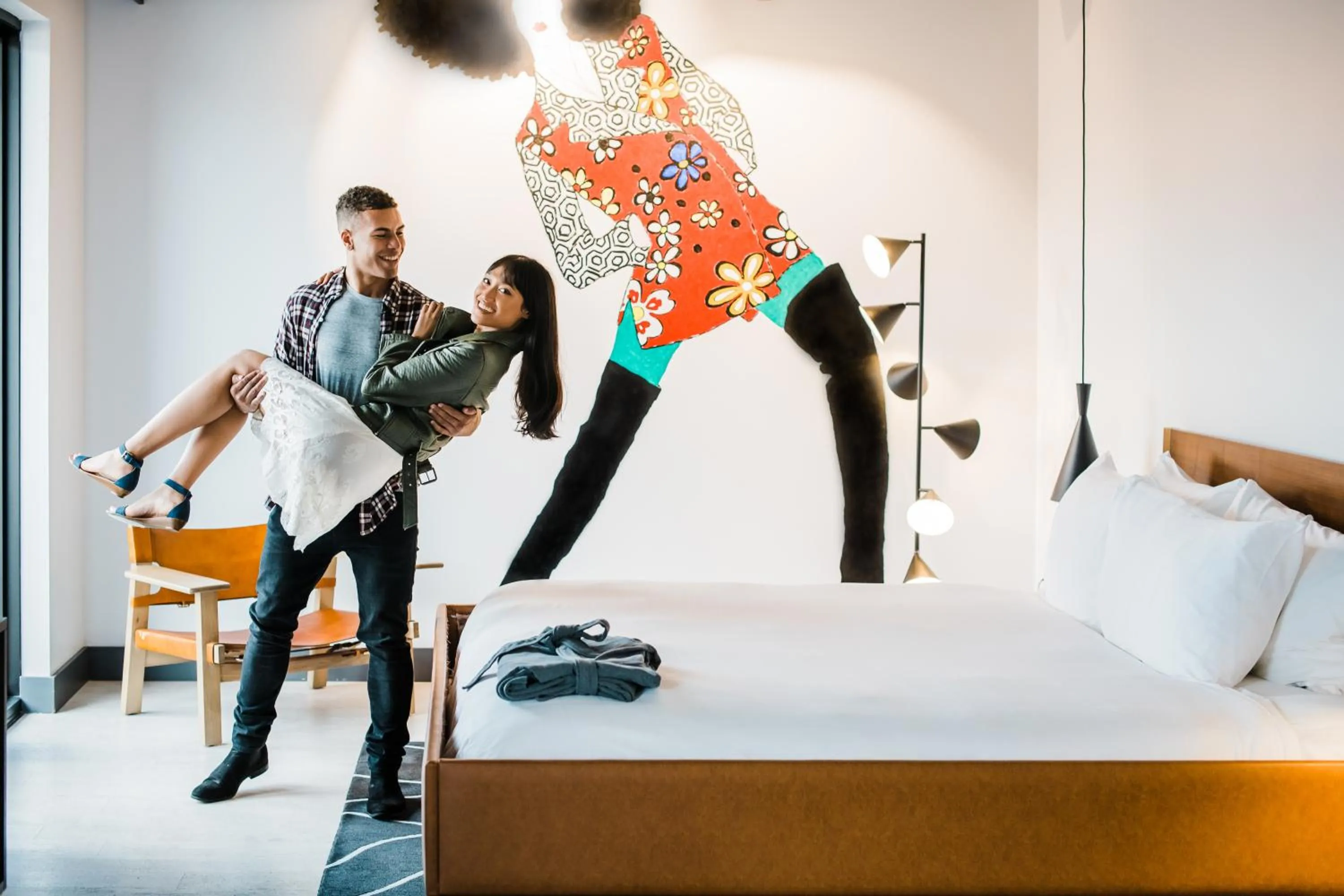 People, Bed in The Maven Hotel at Dairy Block