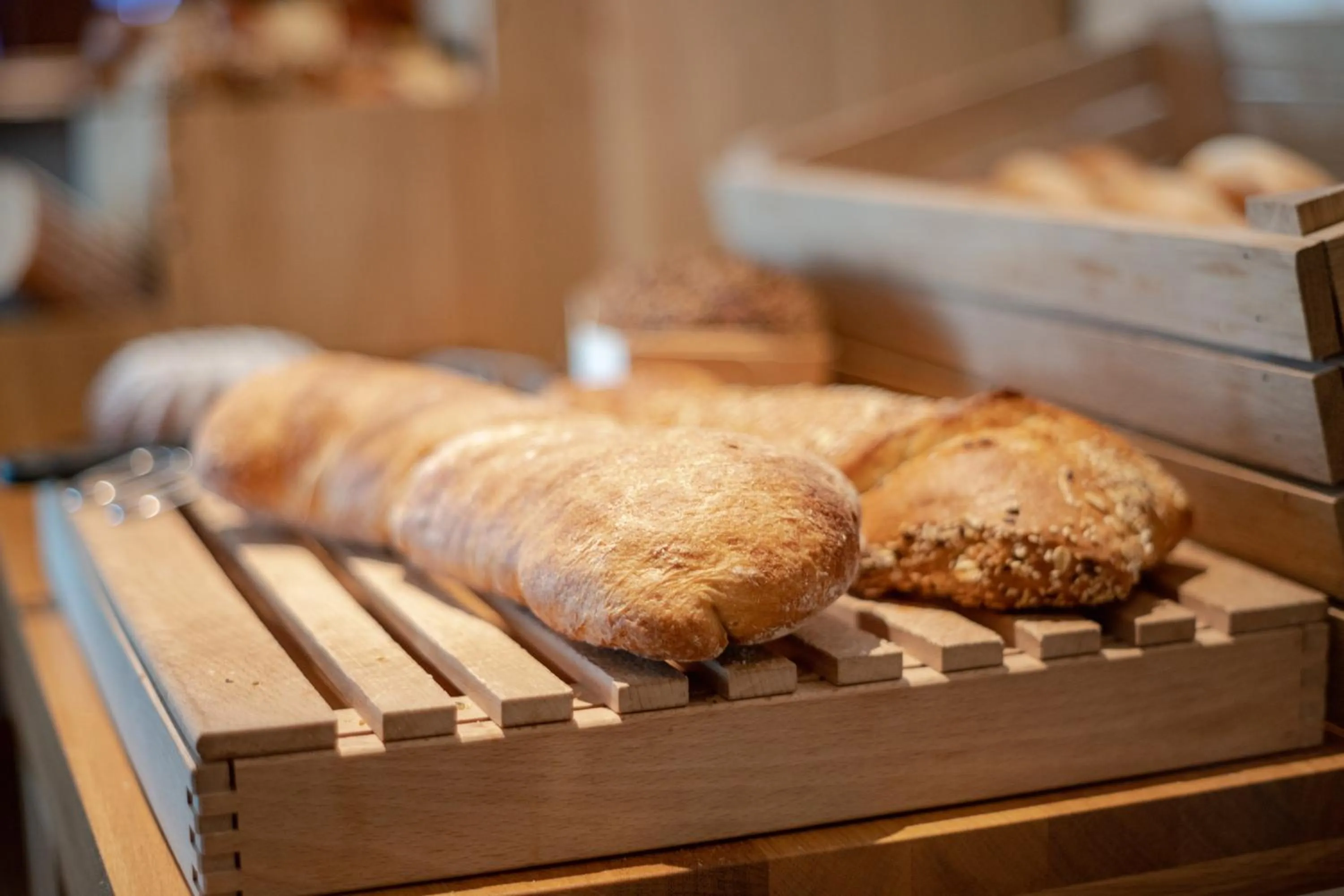 Buffet breakfast in BinderS Budget City-Mountain Hotel