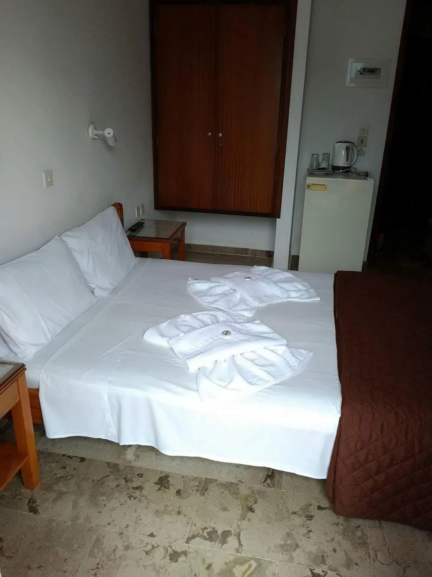 Bed in Drosia Hotel