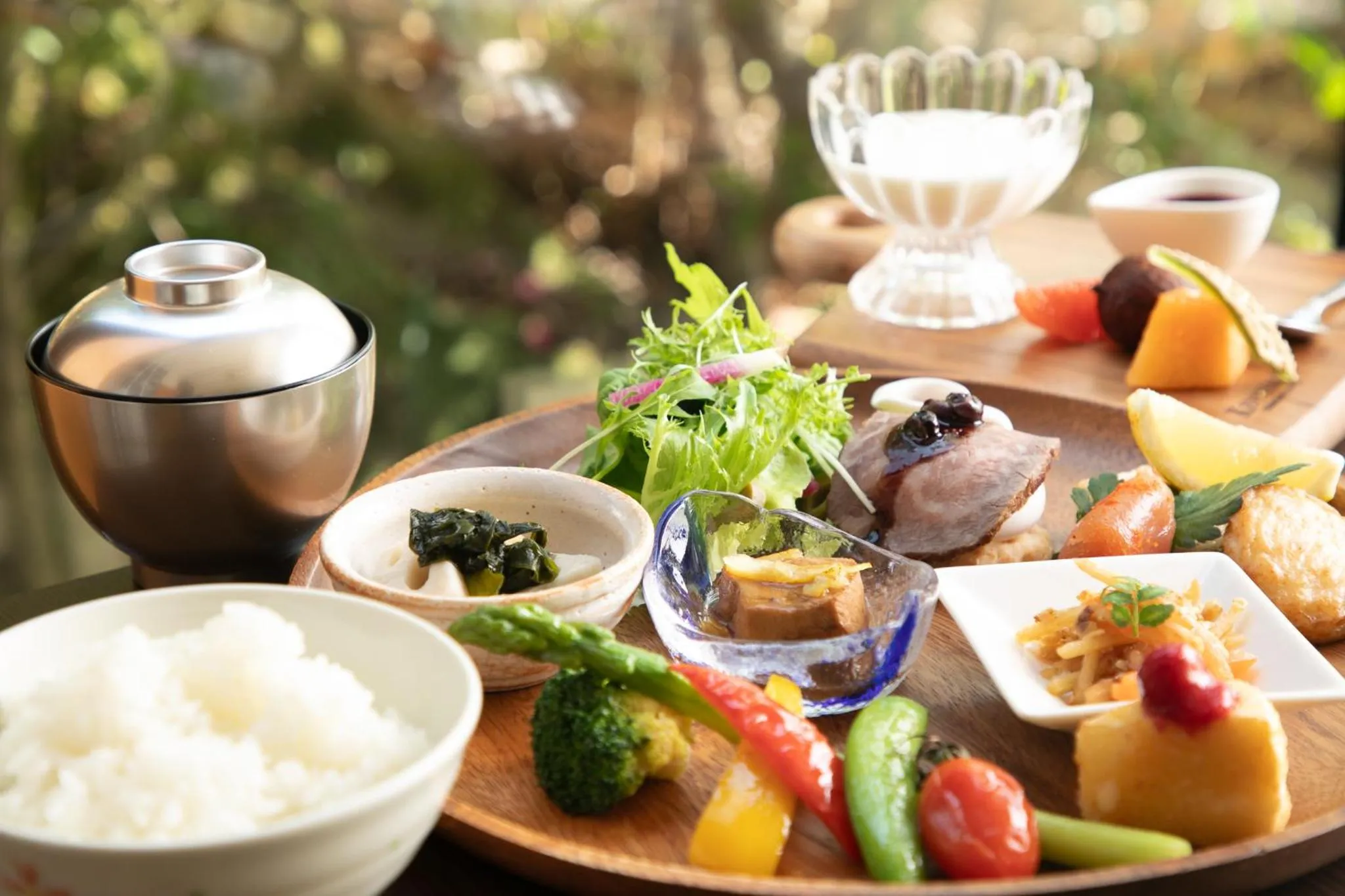 Asian breakfast in Yufuin Hoteiya