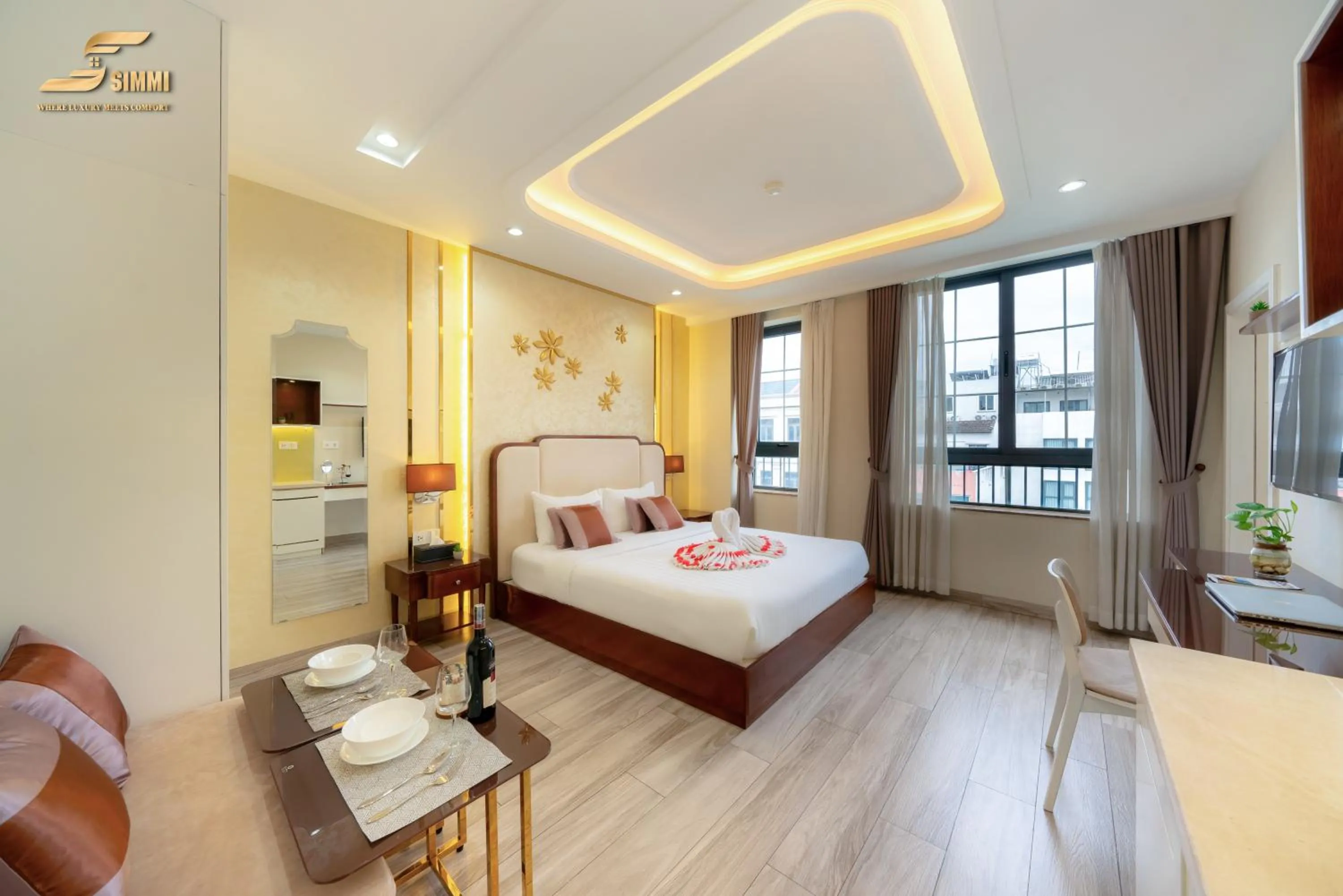 Bed in Simmi 6 Hotel & Apartment