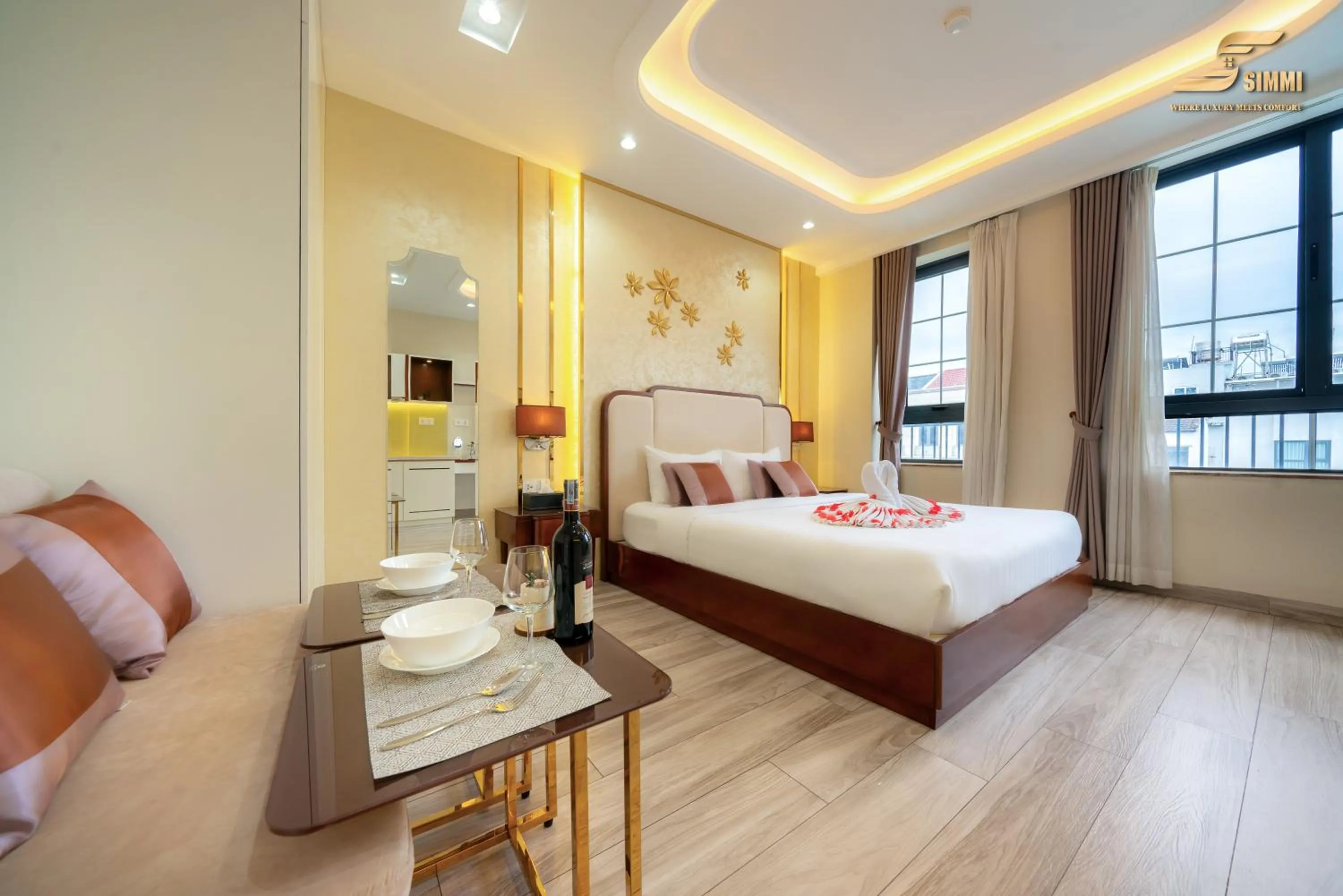 Bed in Simmi 6 Hotel & Apartment