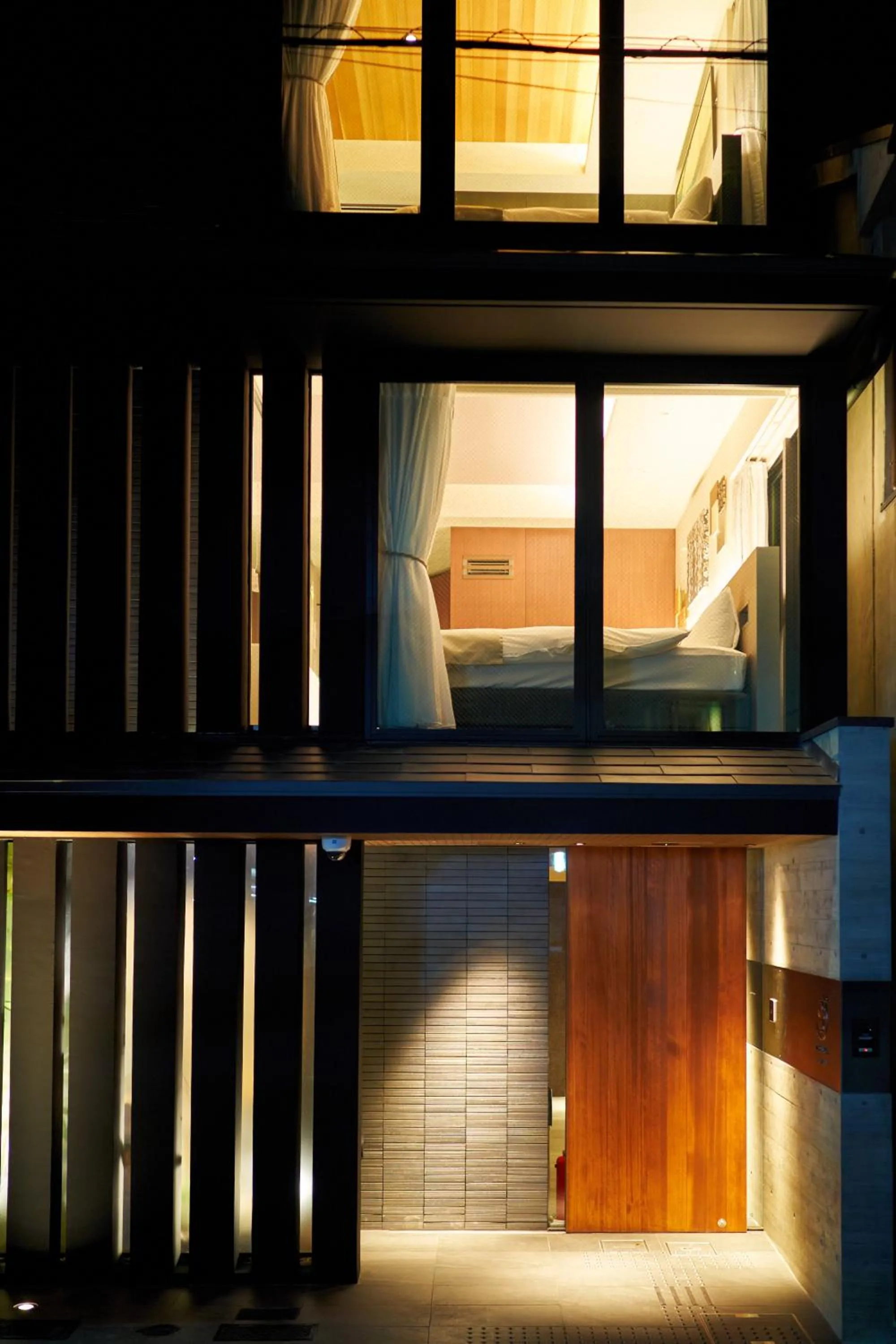 Property building, Bed in gallery hotel KAGUYA