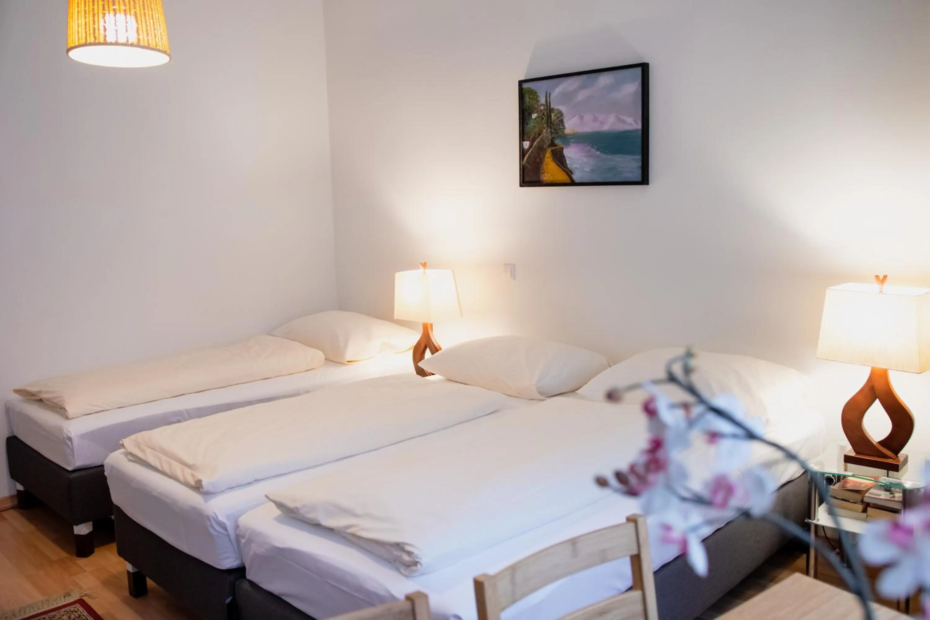 Bed in Pension Hotel Mariahilf