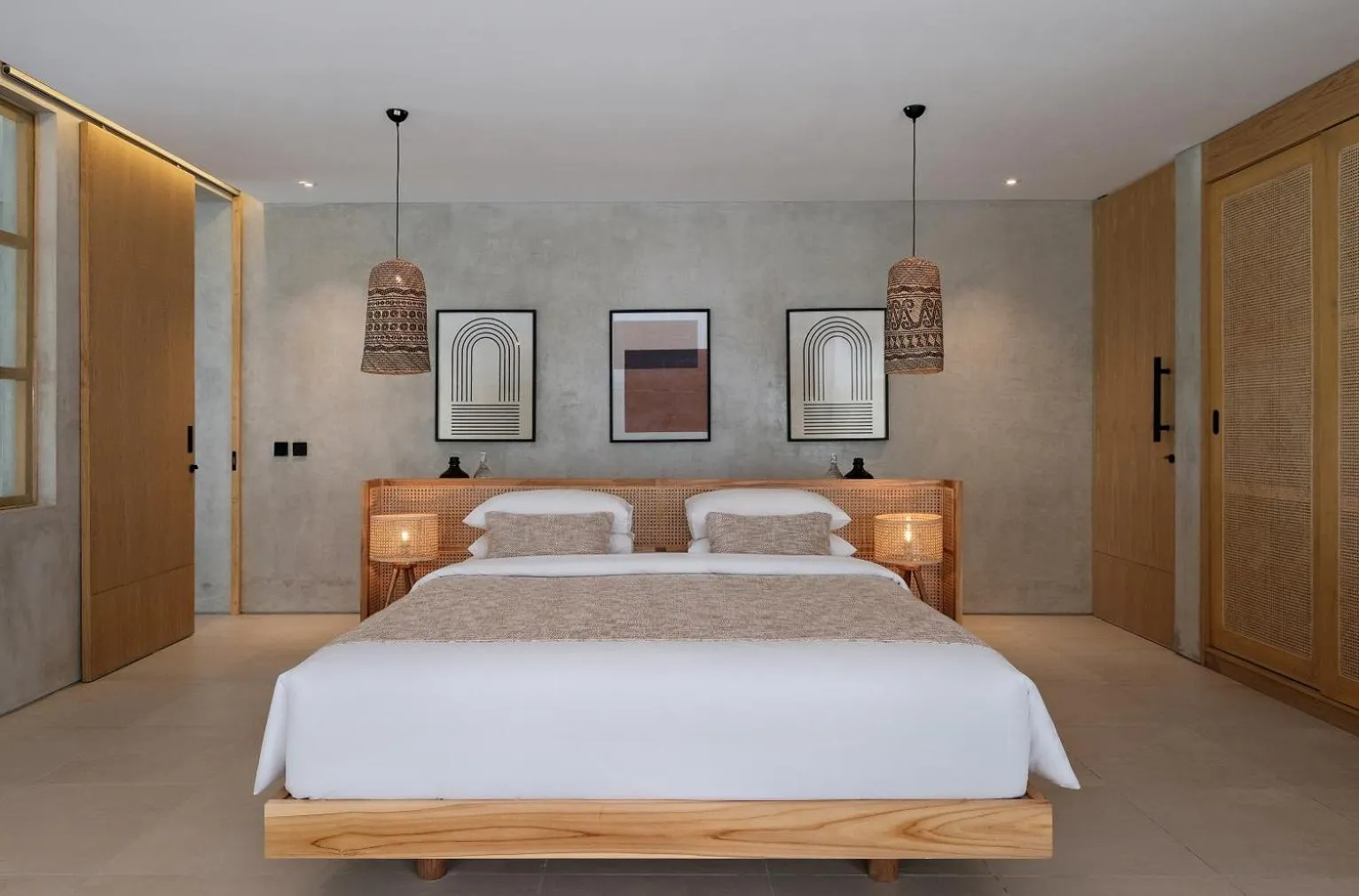 Bed in Amber Lombok Beach Resort