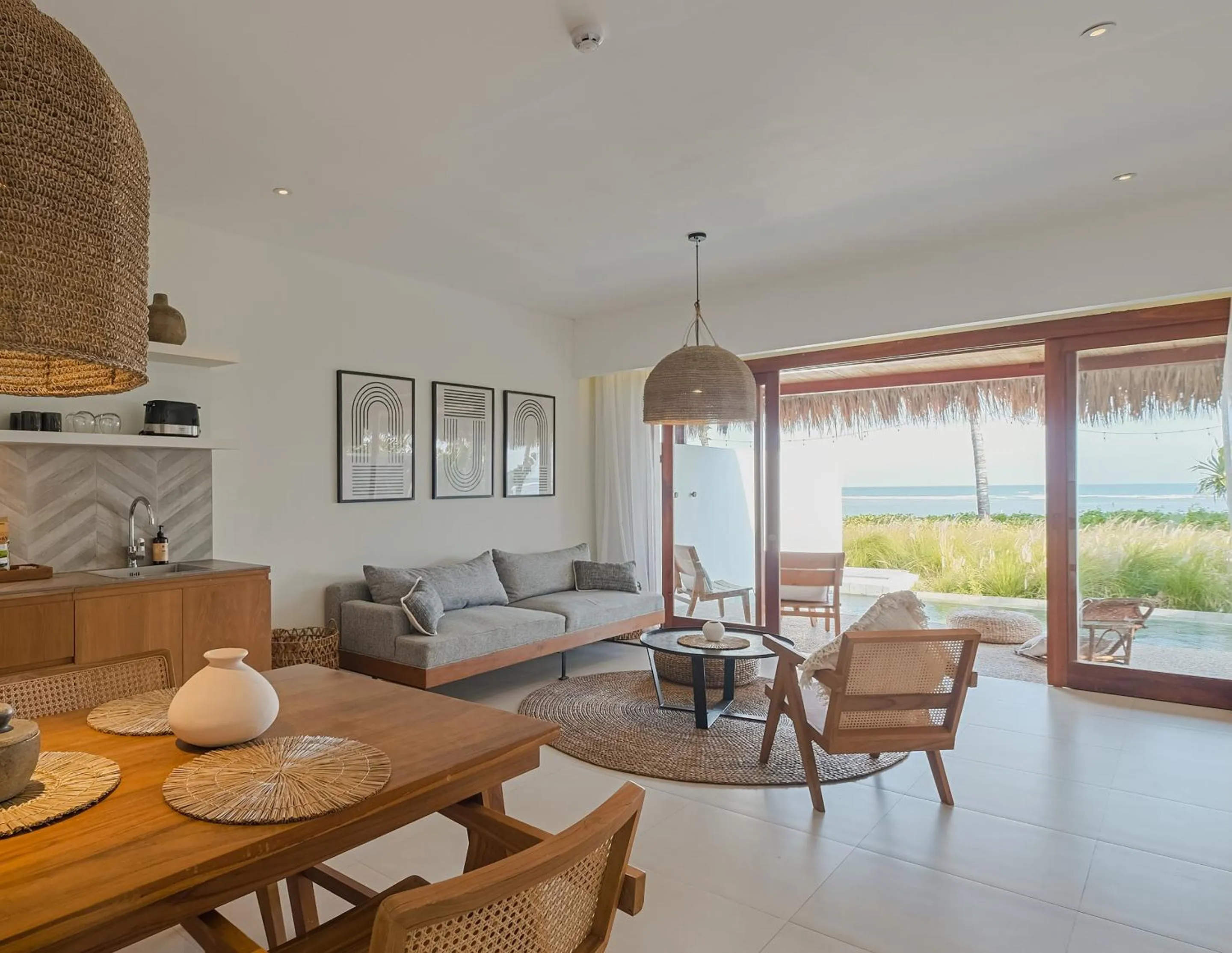 Living room in Amber Lombok Beach Resort
