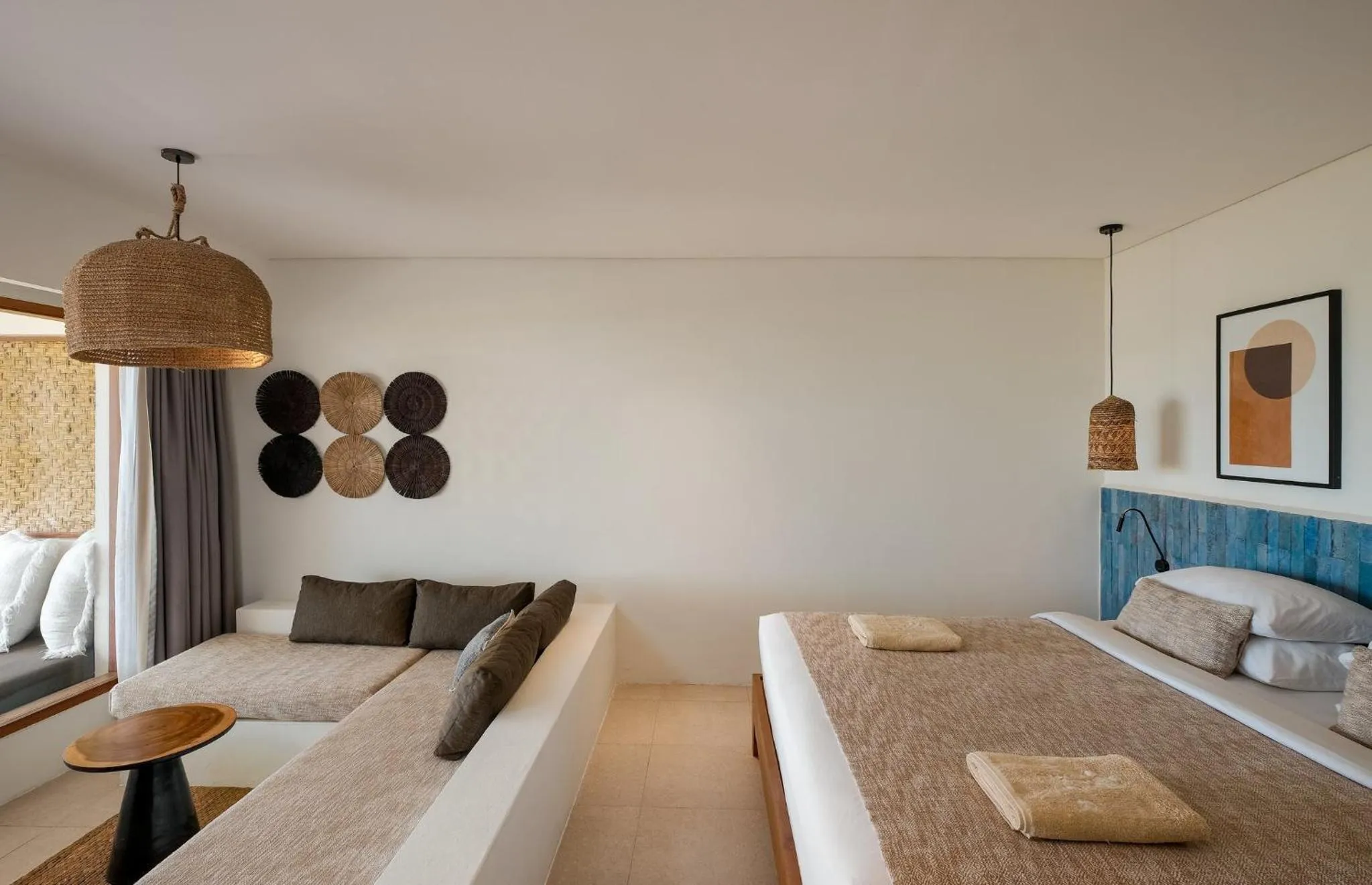 Bed in Amber Lombok Beach Resort