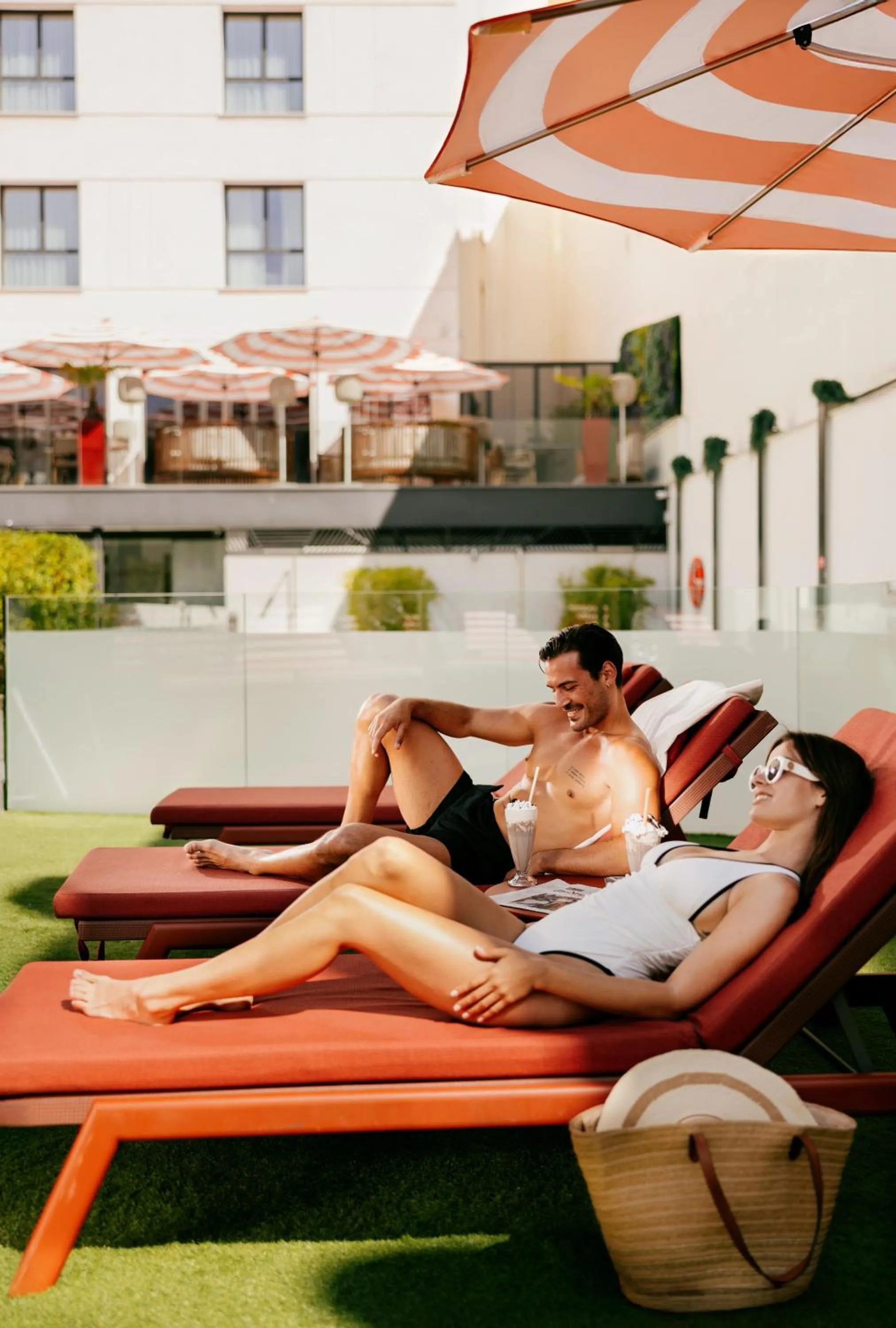 Pool view in Hard Rock Hotel Madrid