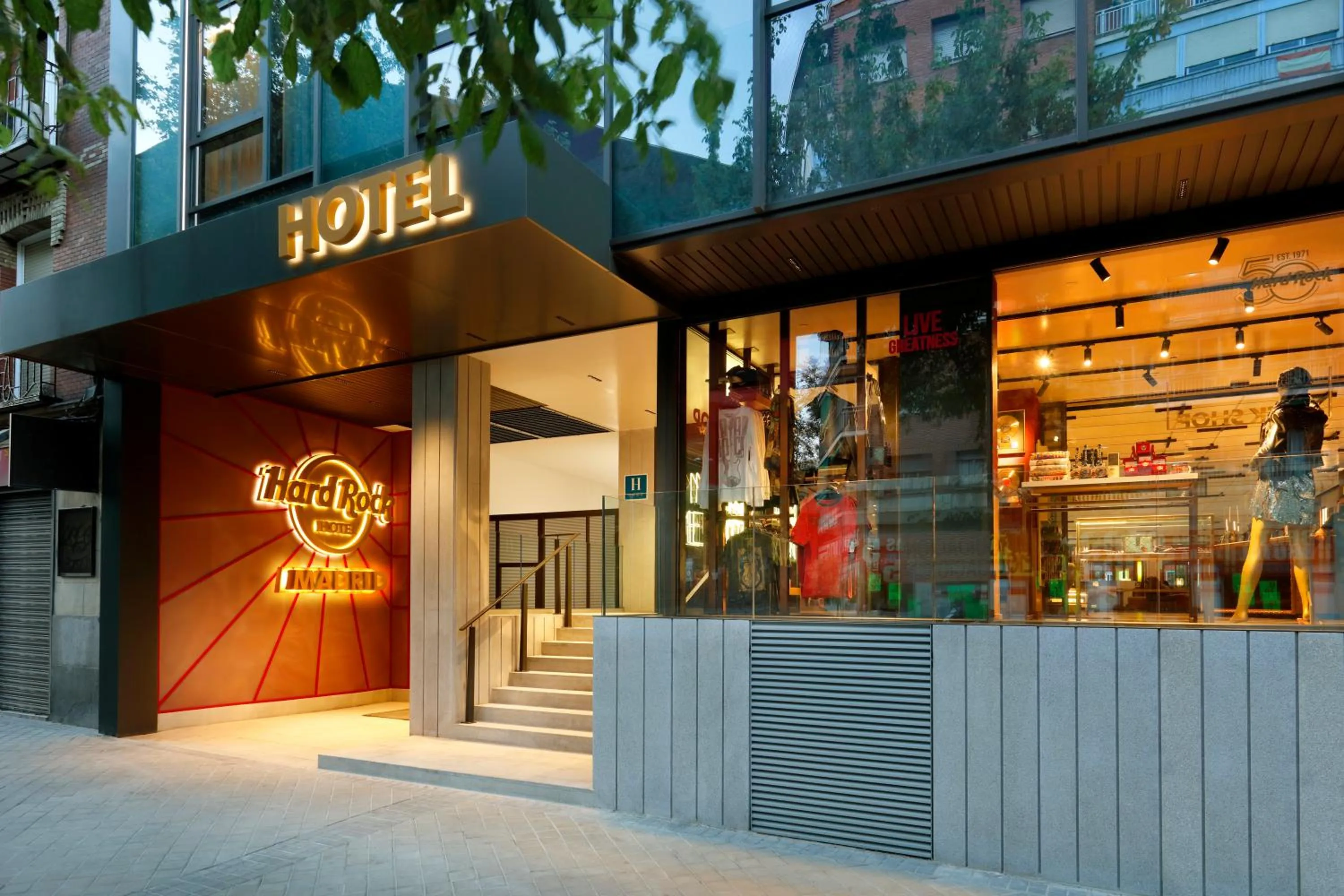 Facade/entrance in Hard Rock Hotel Madrid
