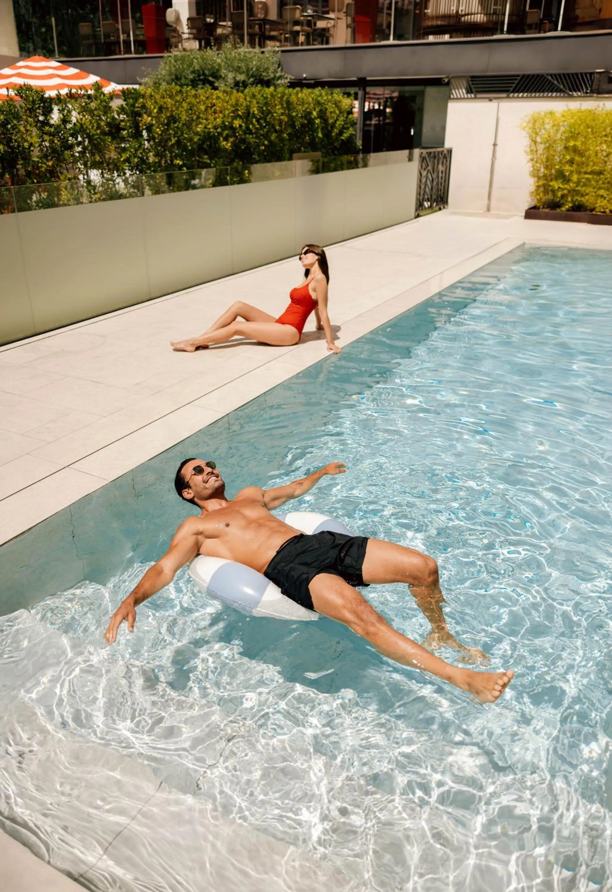 Pool view in Hard Rock Hotel Madrid
