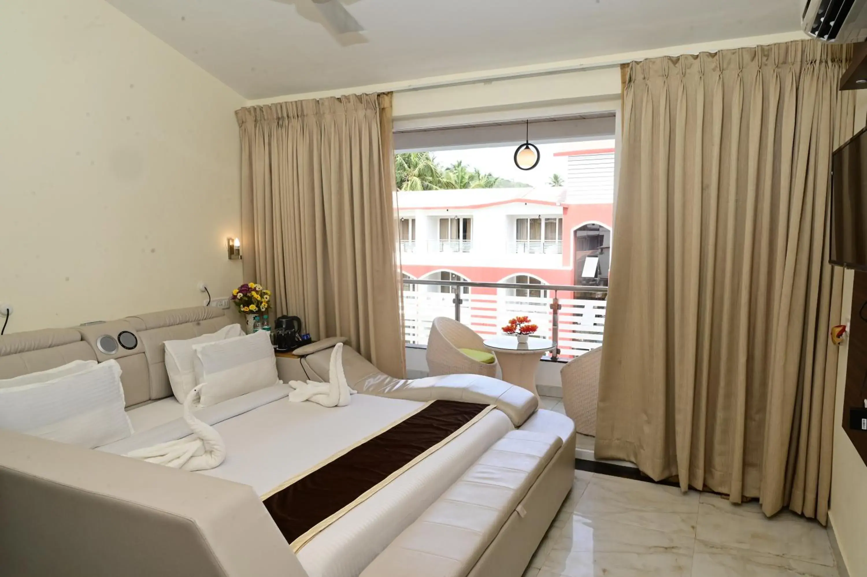 Premium Pool View Room with Balcony & Smart Bed in Shanti Solitaire, Arpora Premium Pool View Room with Balcony & Smart Bed in Shanti Solitaire, Arpora