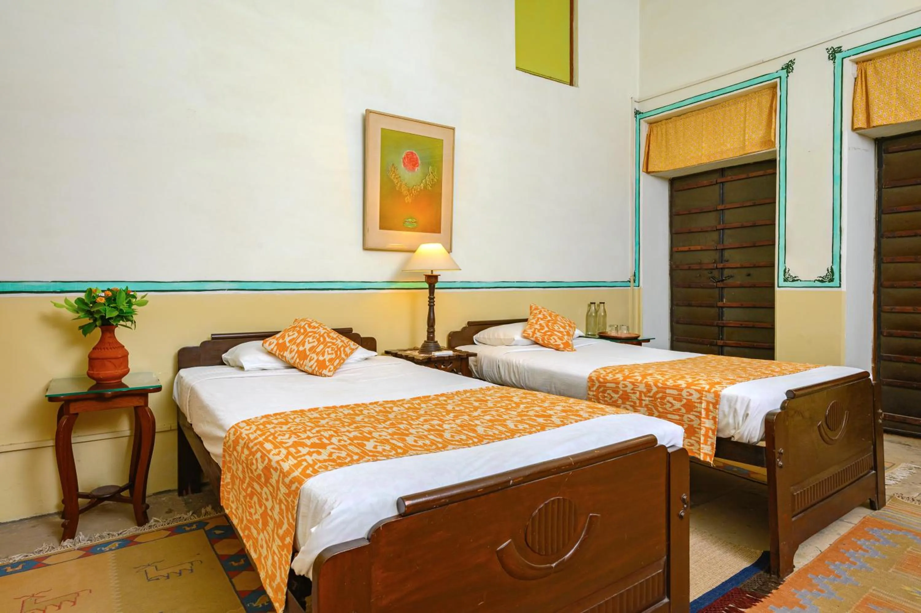 Bed in Neemrana's - Piramal Haveli