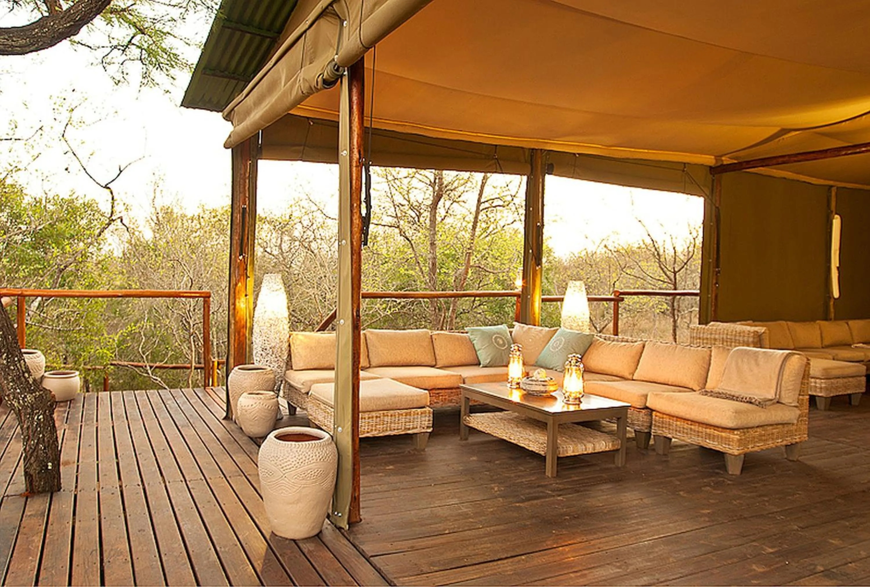Patio in Ngama Tented Safari Lodge