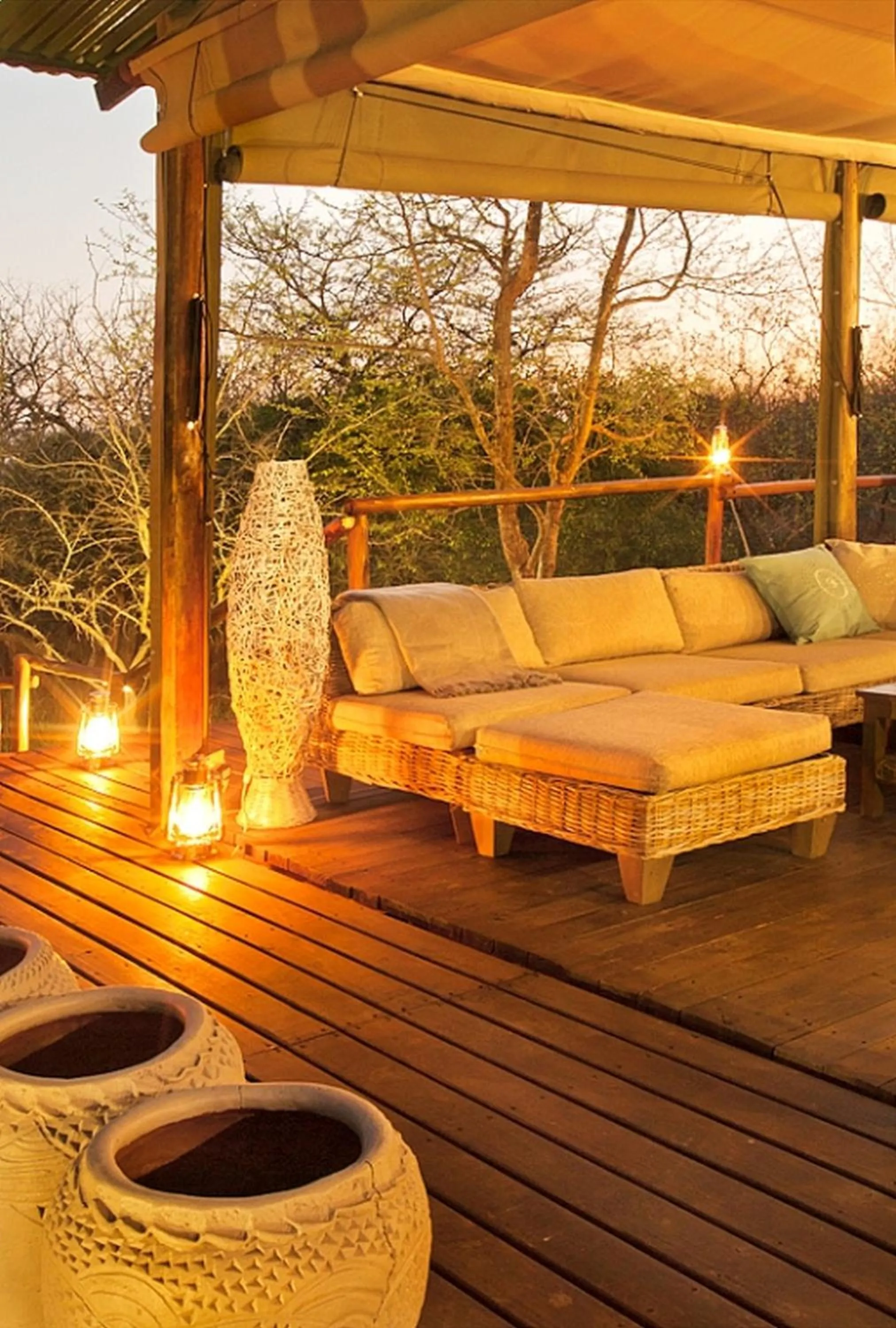 Patio in Ngama Tented Safari Lodge