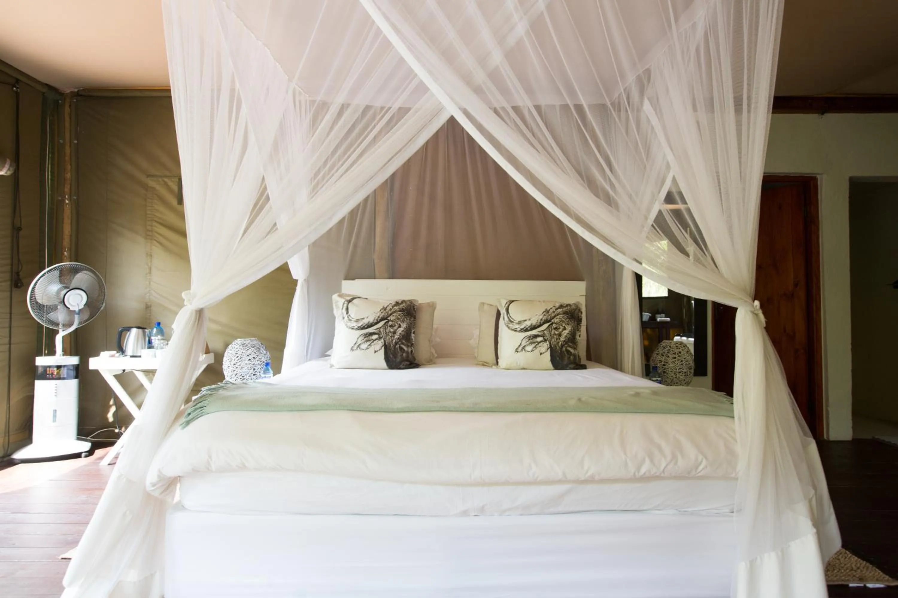 Bed in Ngama Tented Safari Lodge