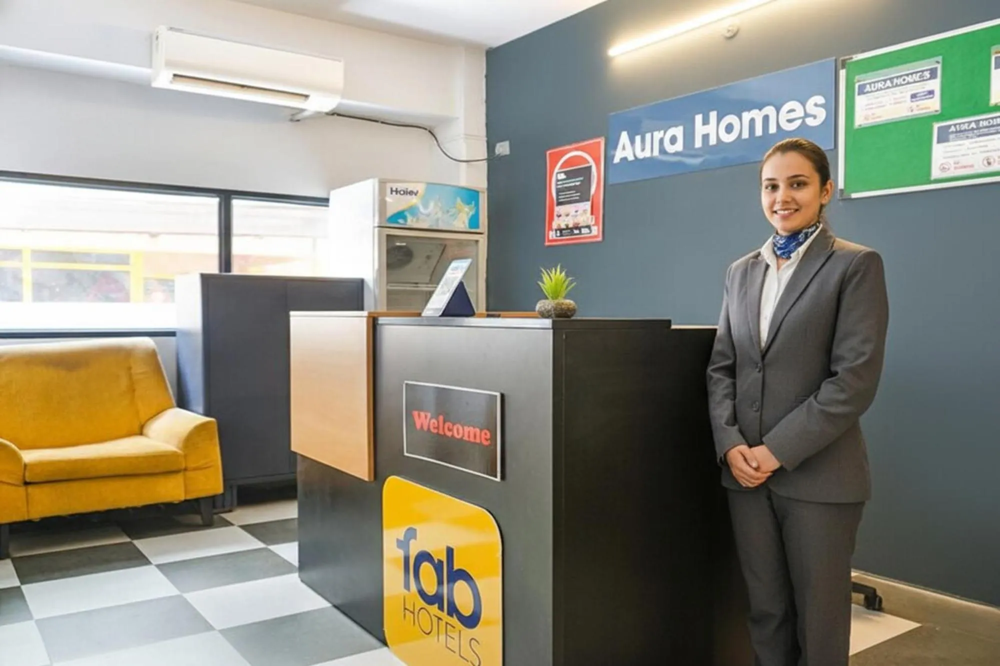 Lobby or reception in FabHotel Aura Homes - Nr Khandoba Mandir