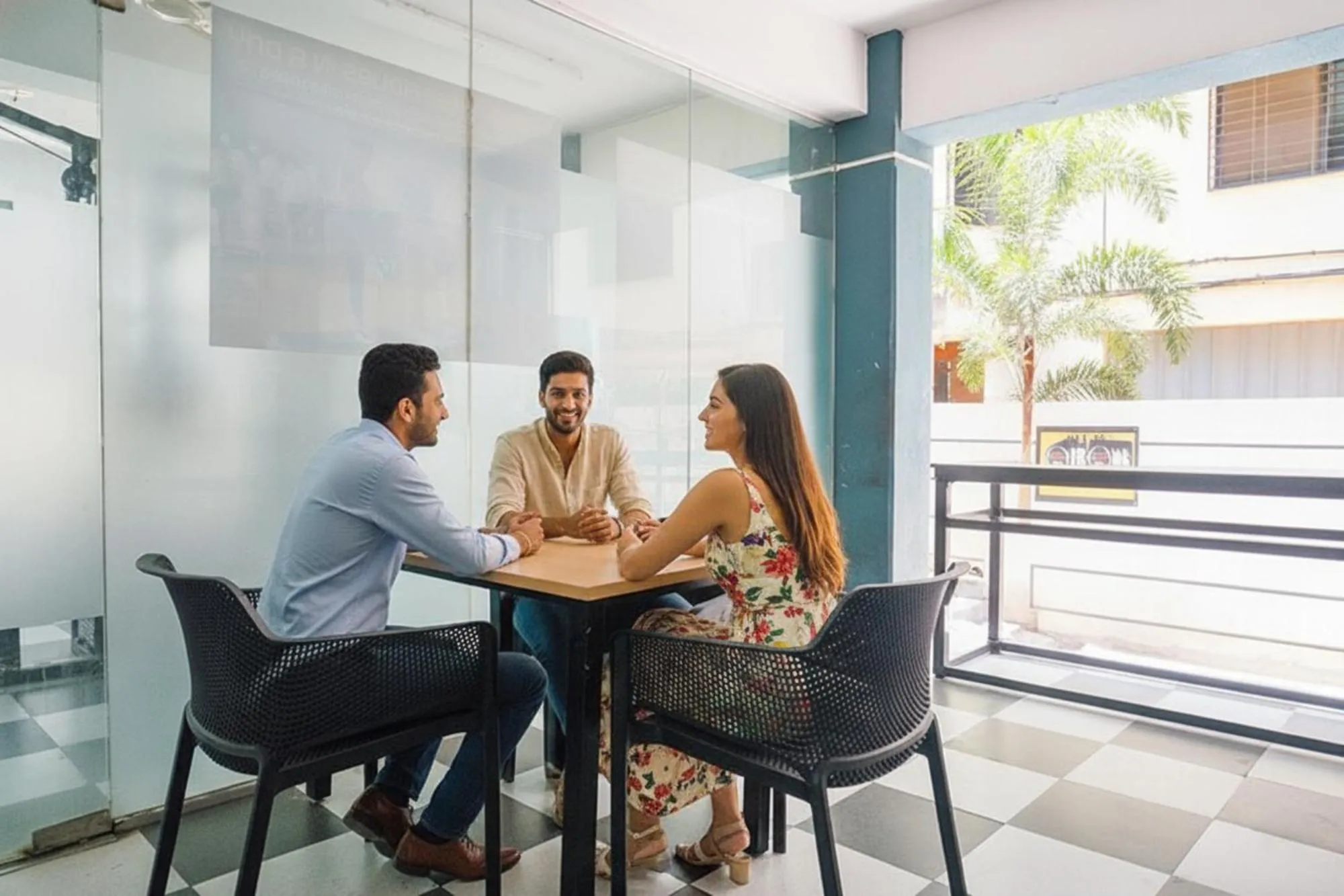 Seating area in FabHotel Aura Homes - Nr Khandoba Mandir