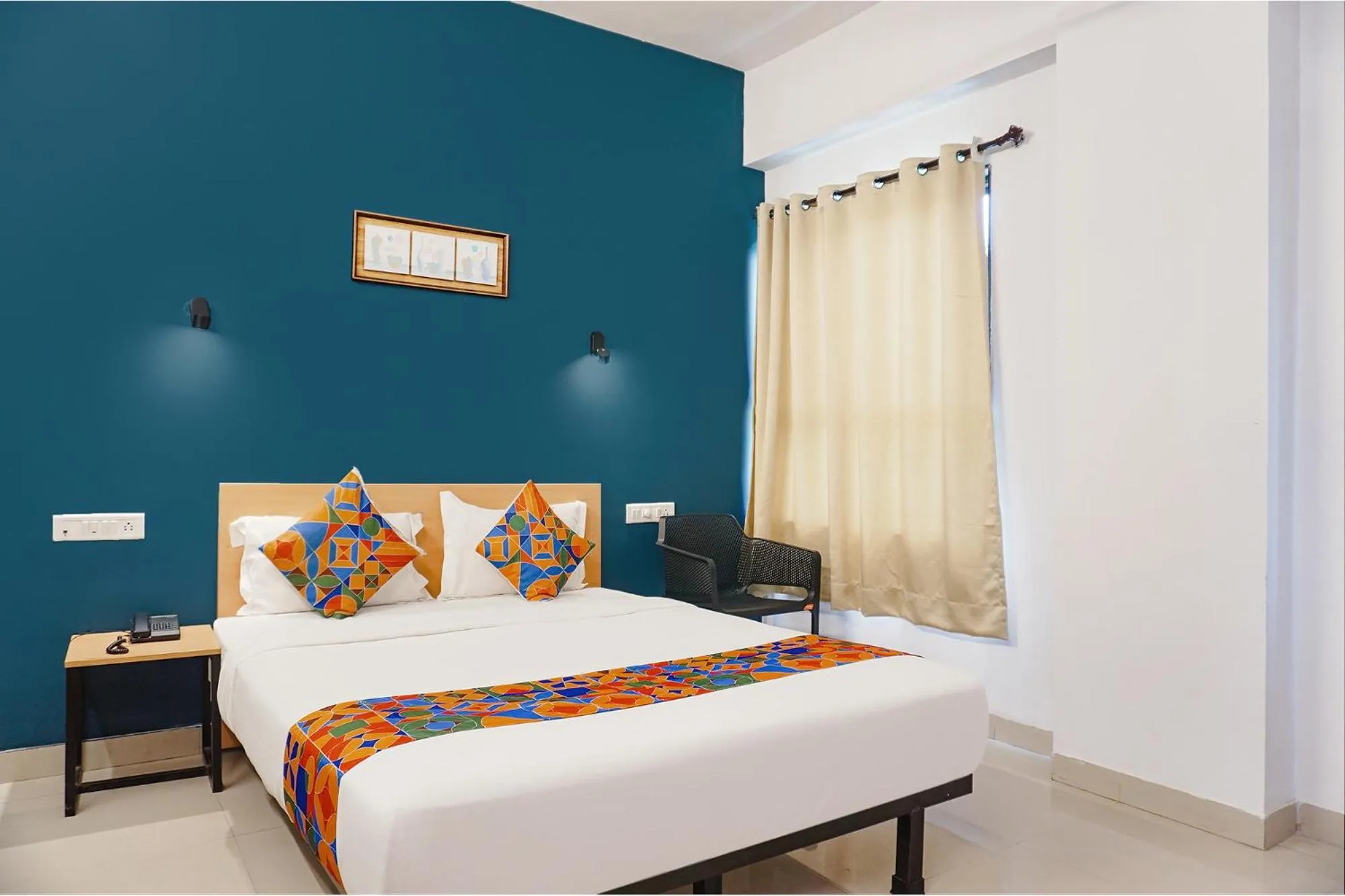Bed in FabHotel Aura Homes - Nr Khandoba Mandir