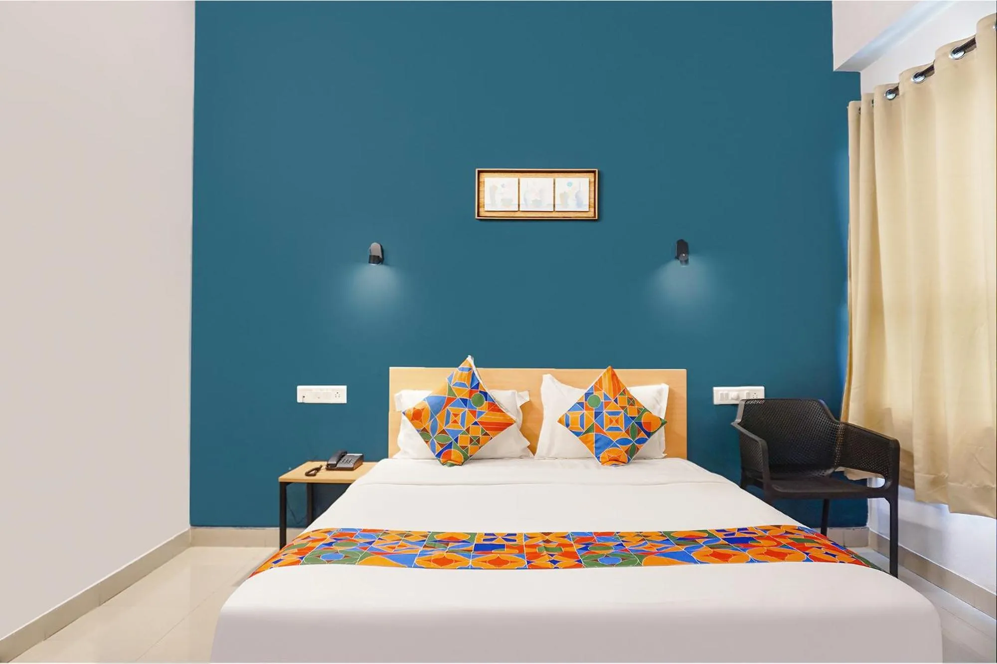 Bed in FabHotel Aura Homes - Nr Khandoba Mandir