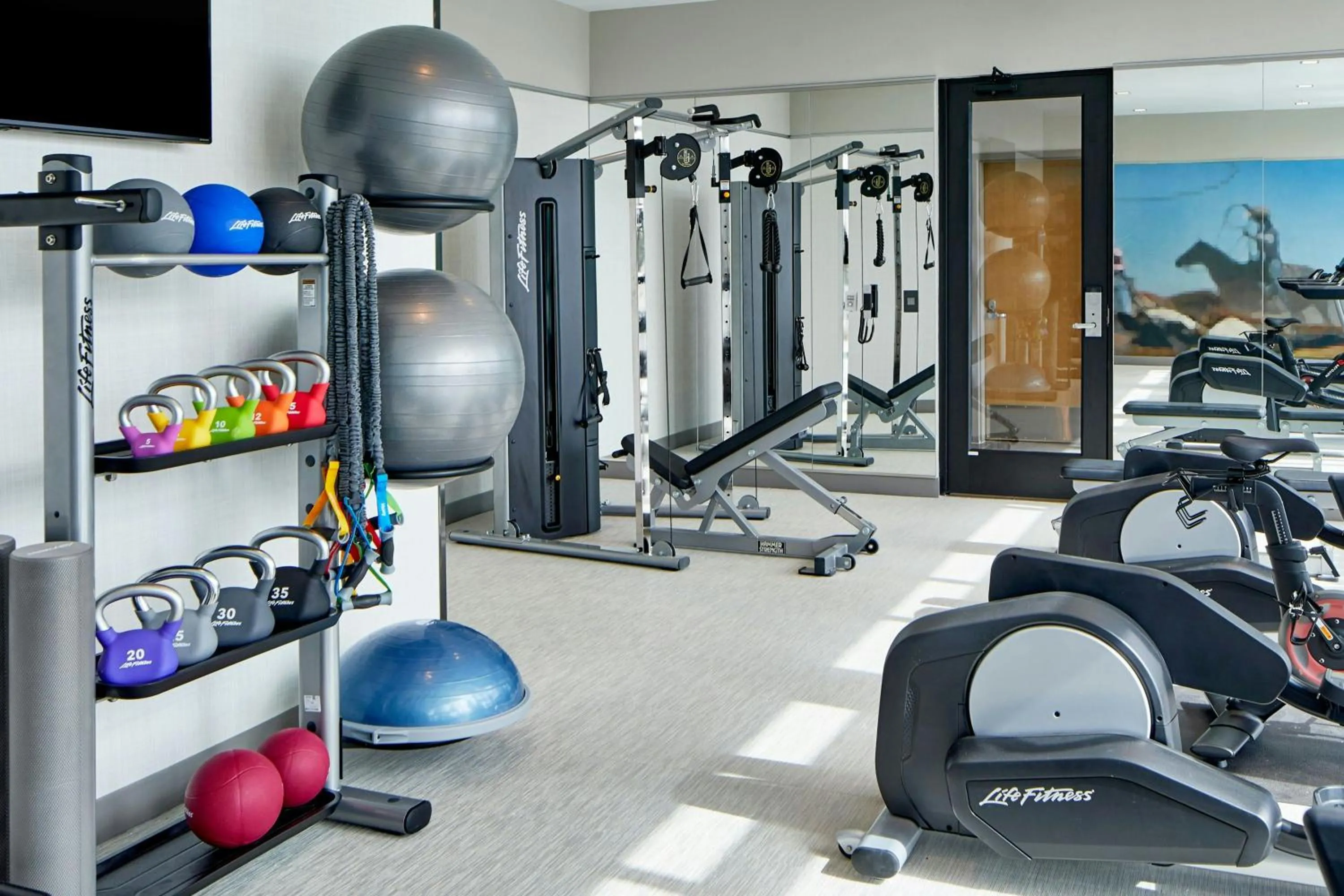 Fitness centre/facilities in AC Hotel by Marriott Austin Hill Country