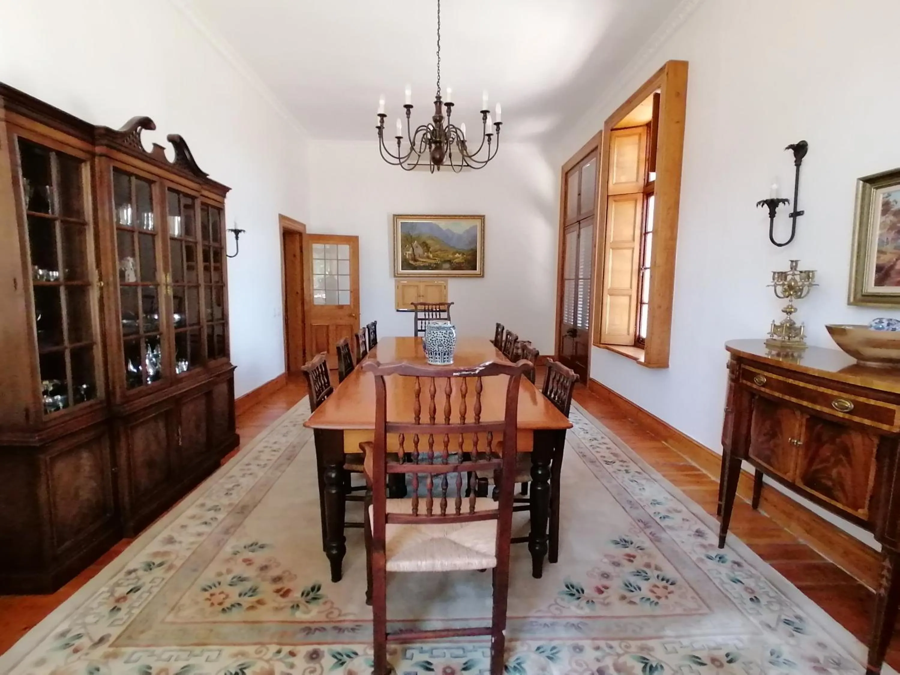 Dining area in Avontuur Manor House and Wine Estate