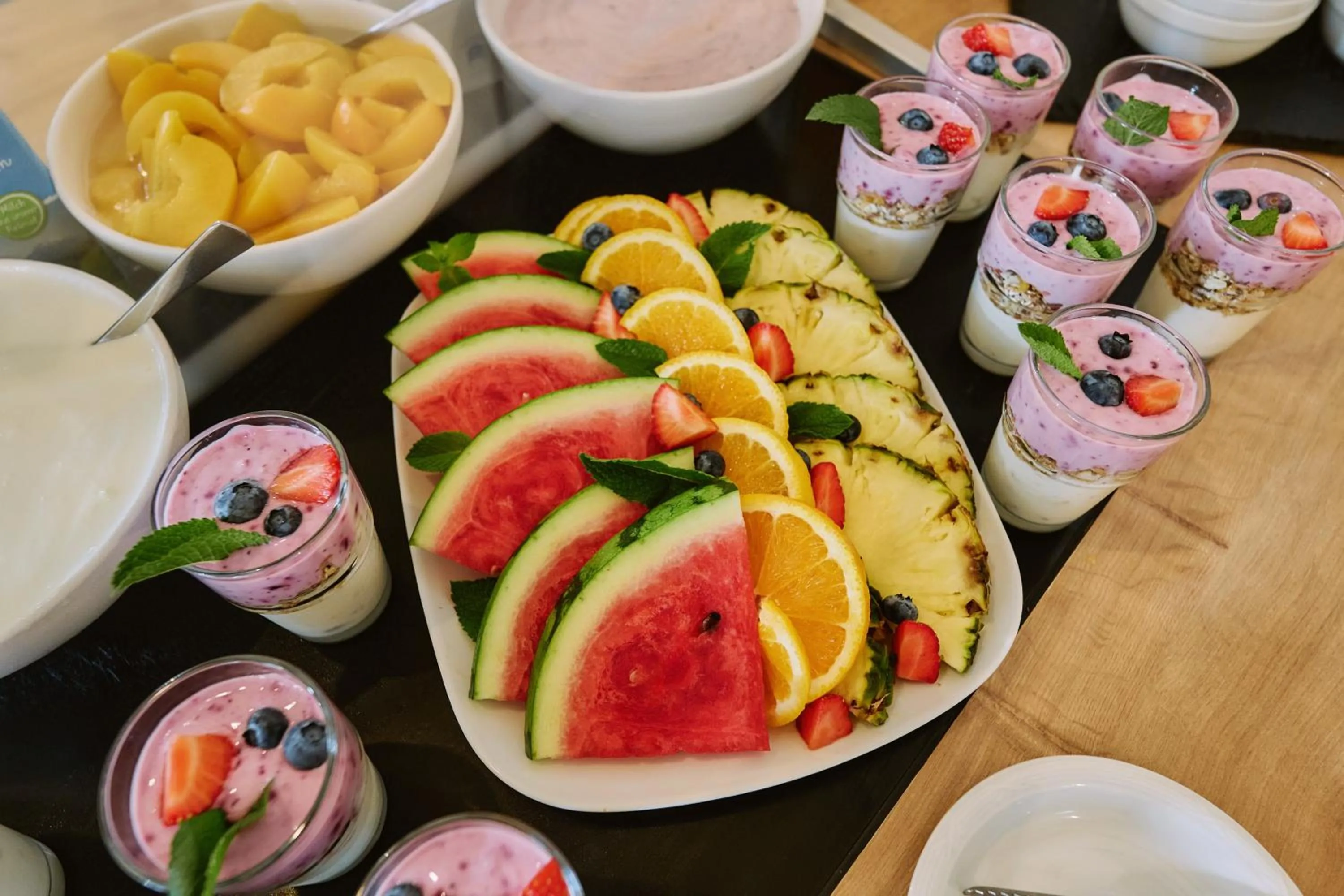 Buffet breakfast in Hotel Westbahn