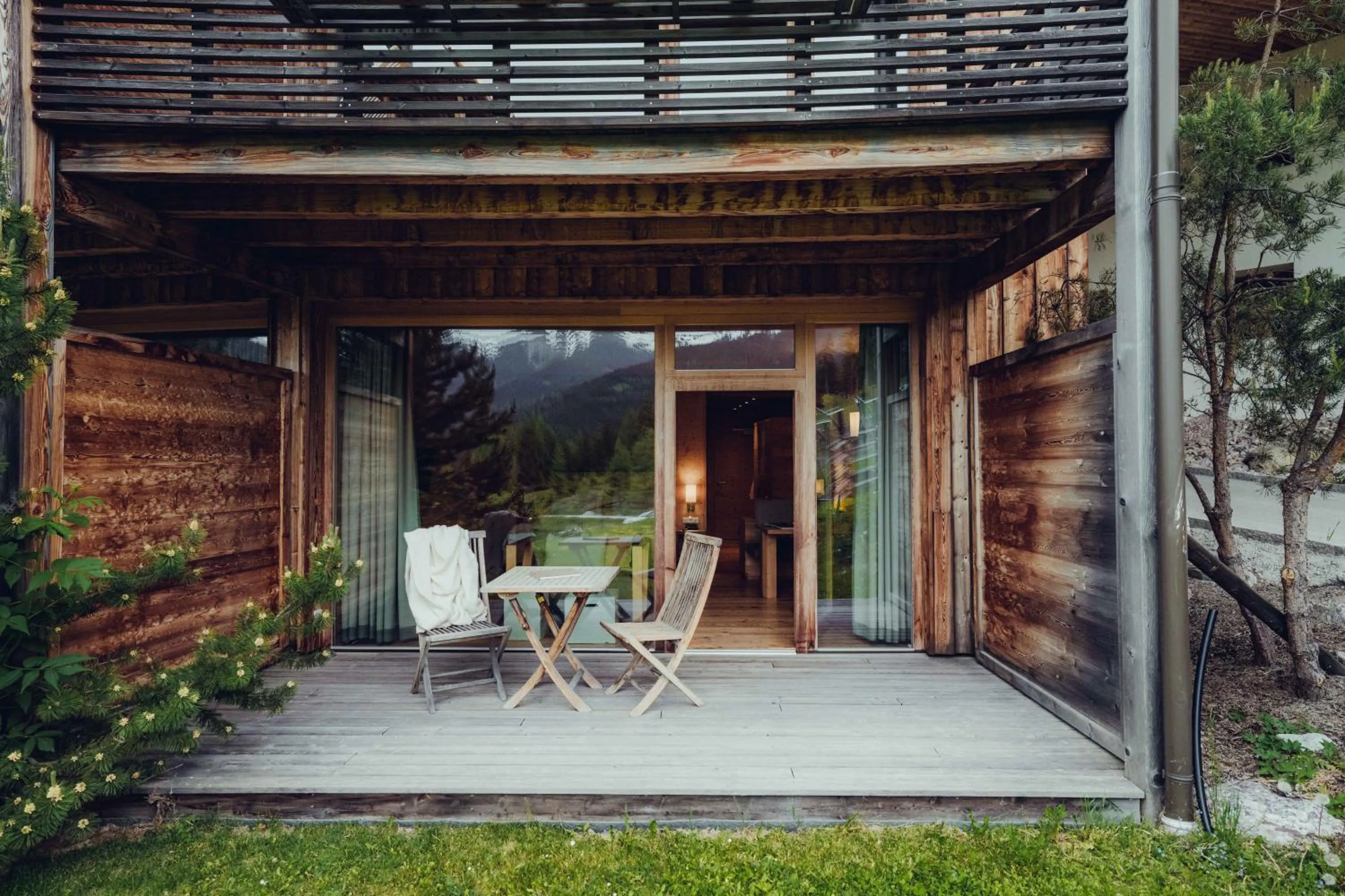 Balcony/Terrace in Holzhotel Forsthofalm