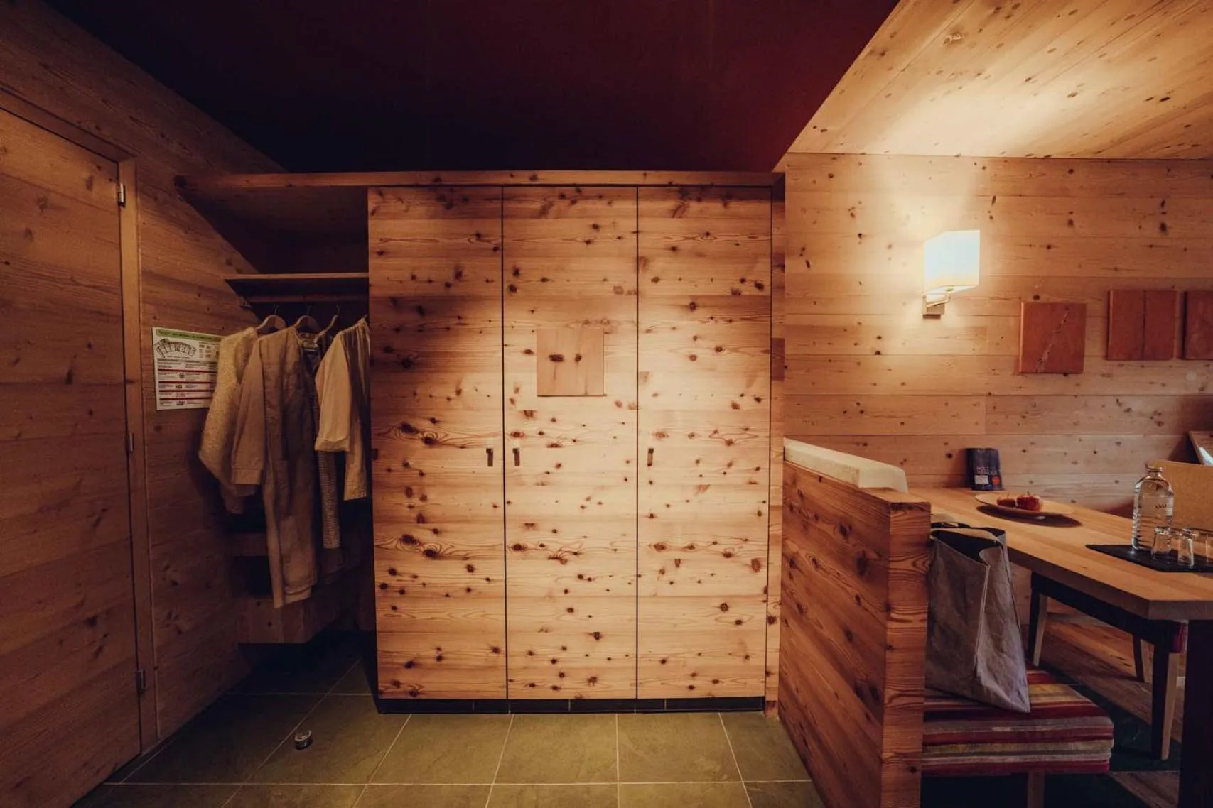 Bedroom in Holzhotel Forsthofalm