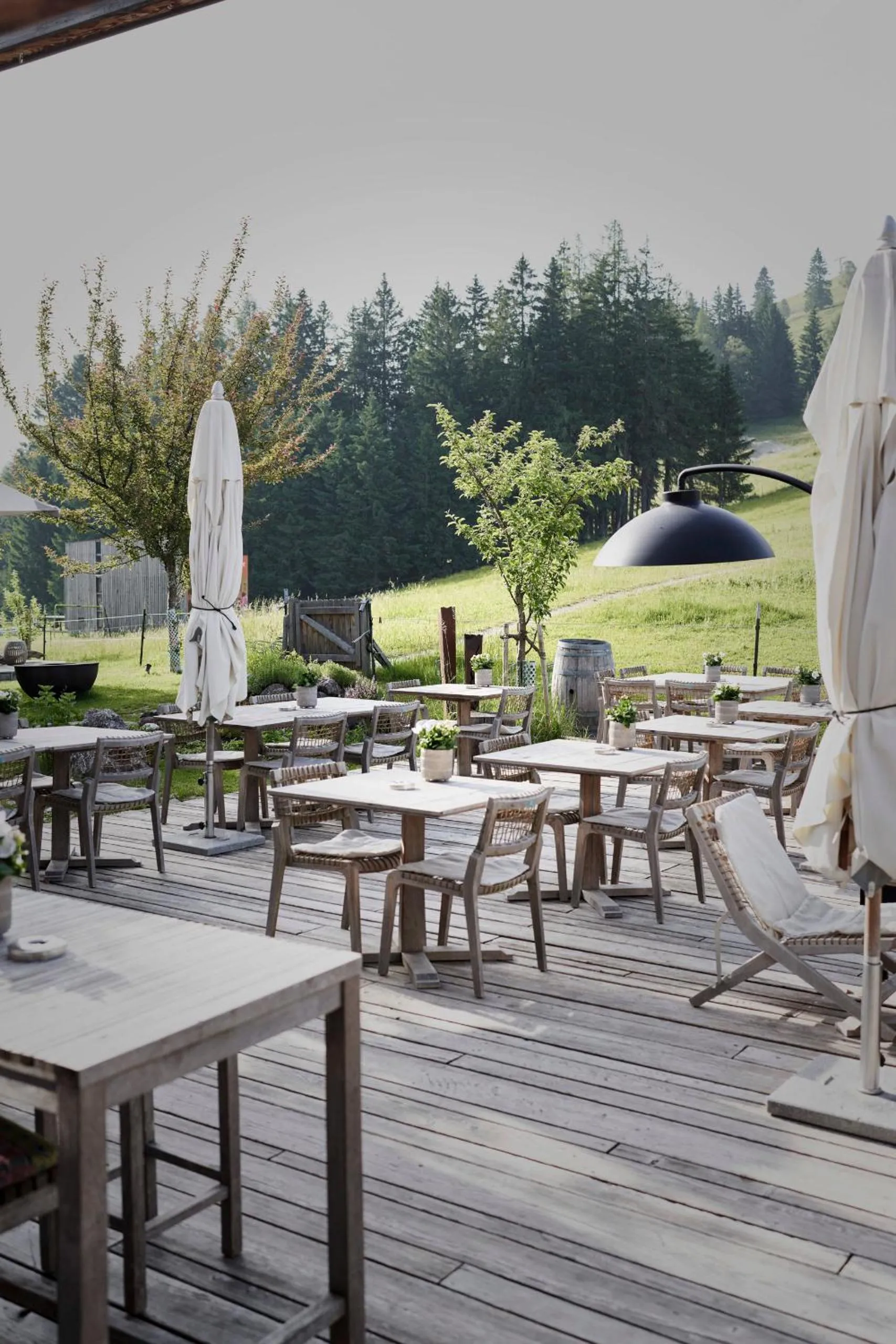 Balcony/Terrace in Holzhotel Forsthofalm