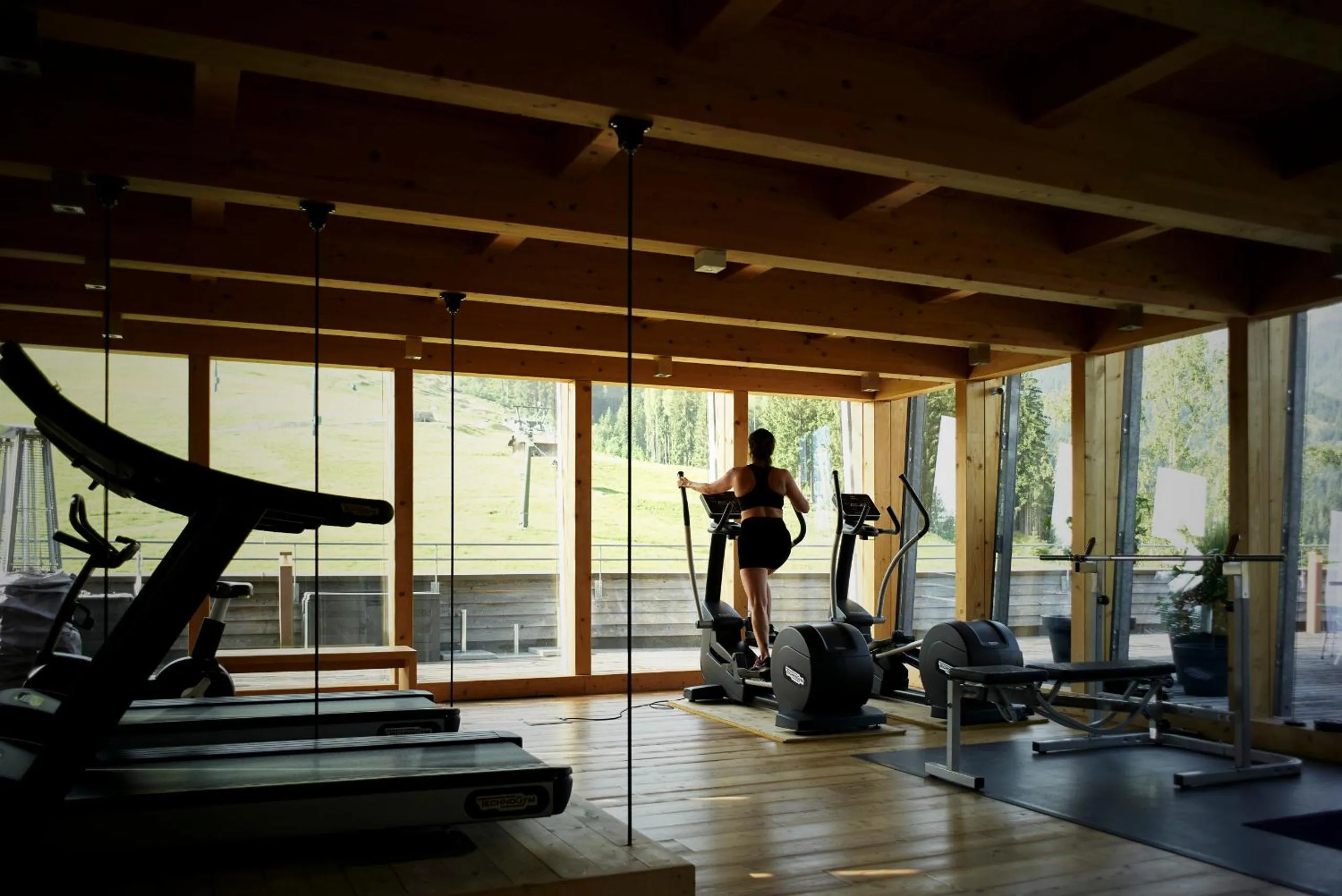 Fitness centre/facilities in Holzhotel Forsthofalm
