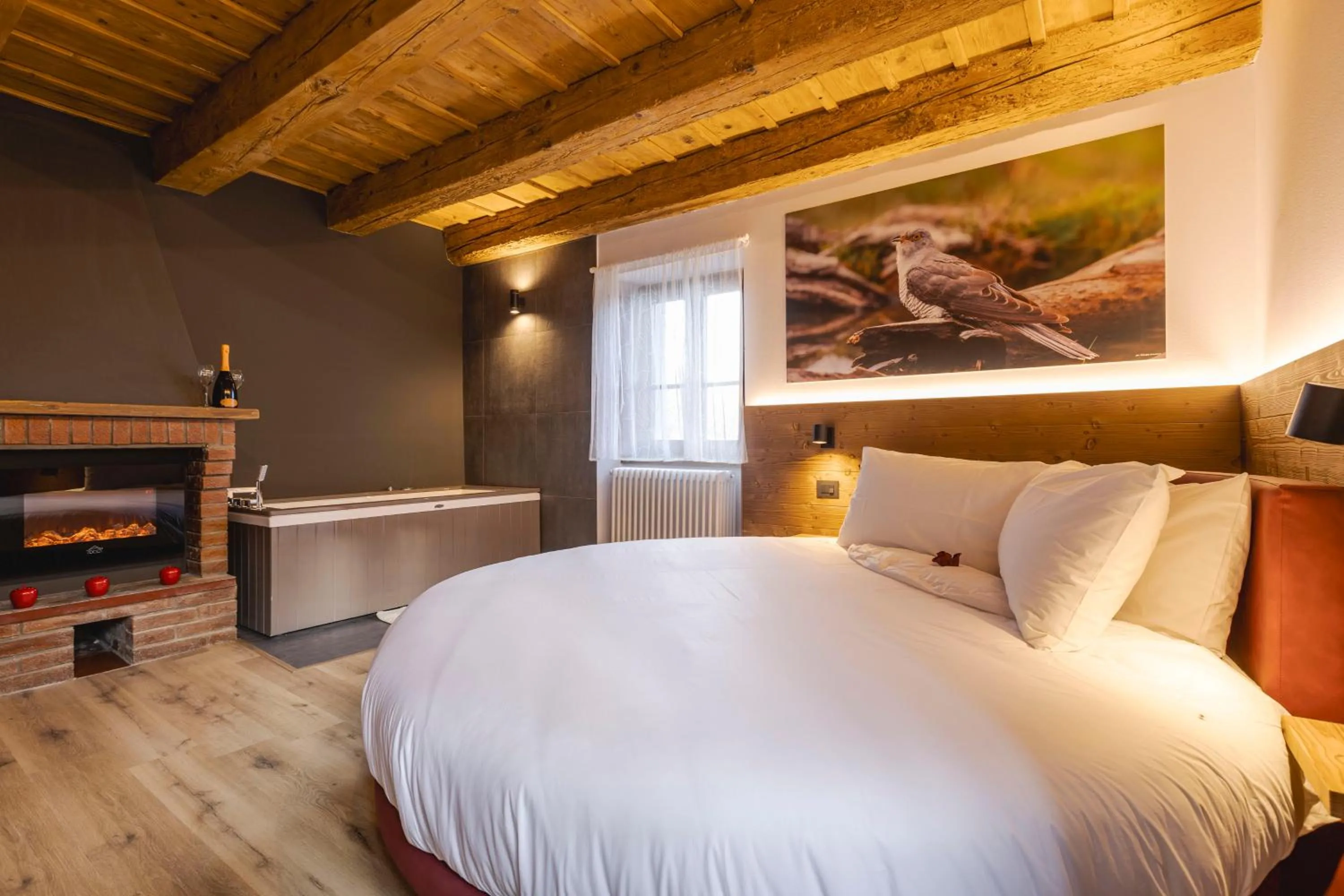 Bed in Granduca Mountain Wellness Apartments Campigna