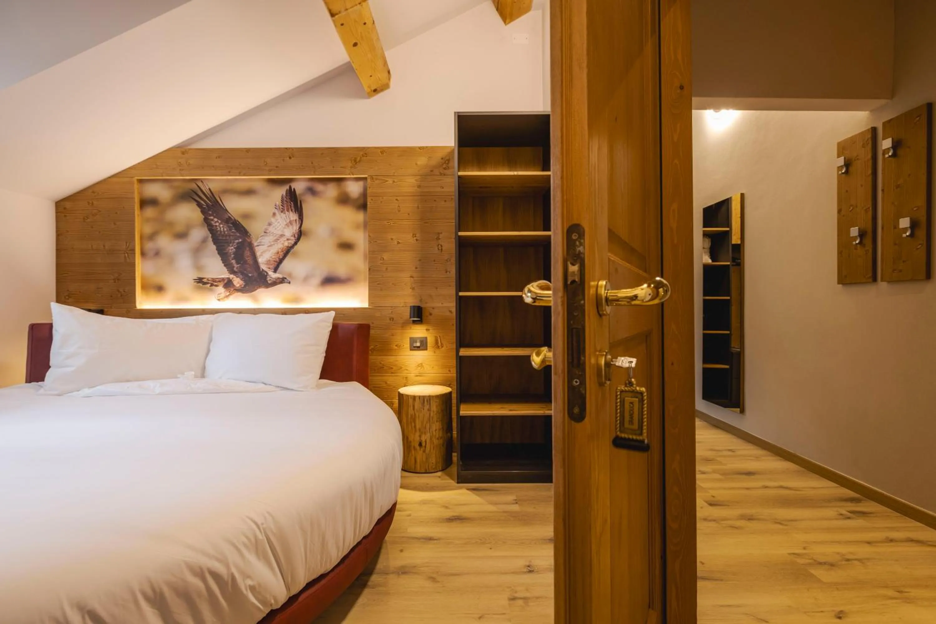 Bed in Granduca Mountain Wellness Apartments Campigna