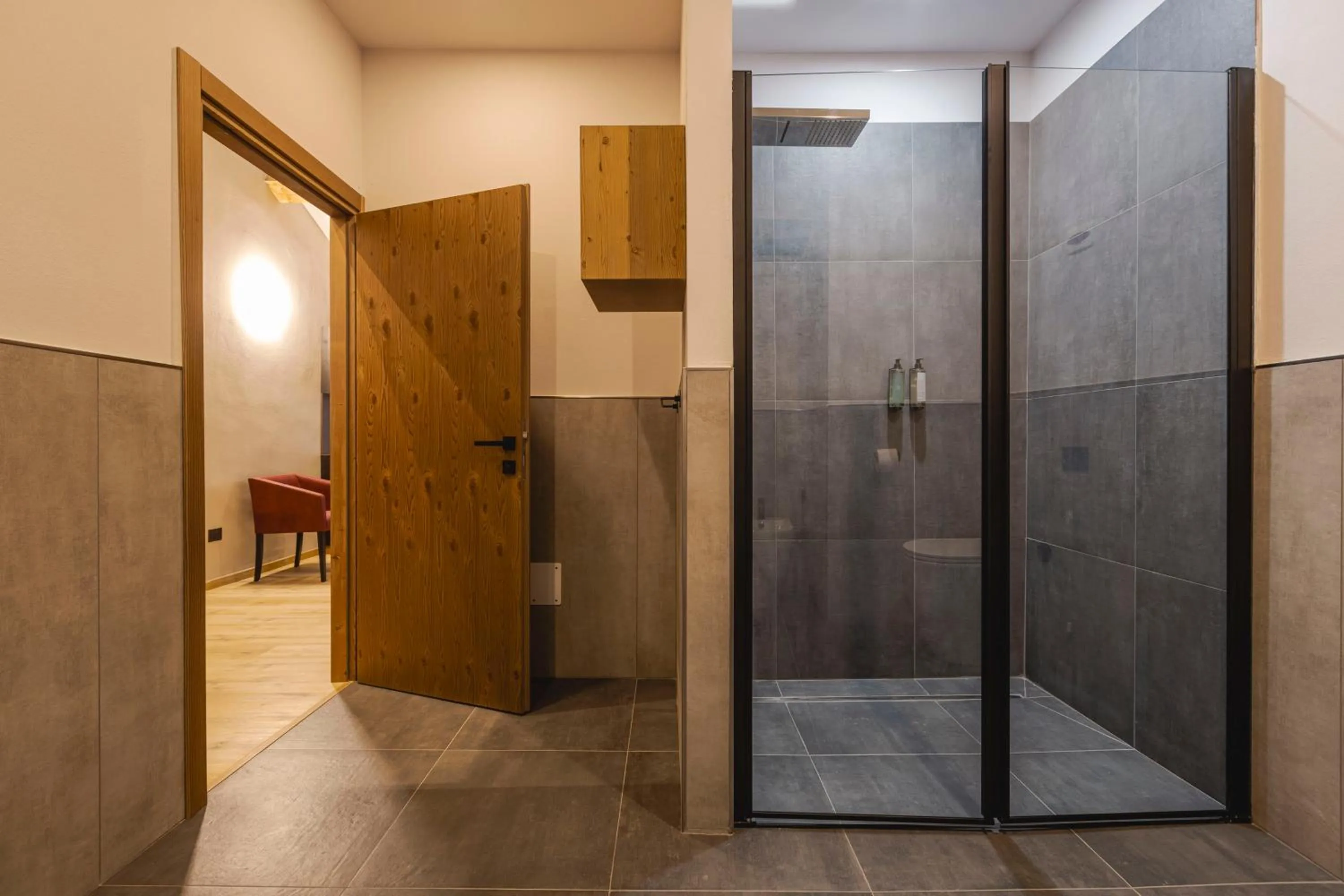 Shower in Granduca Mountain Wellness Apartments Campigna