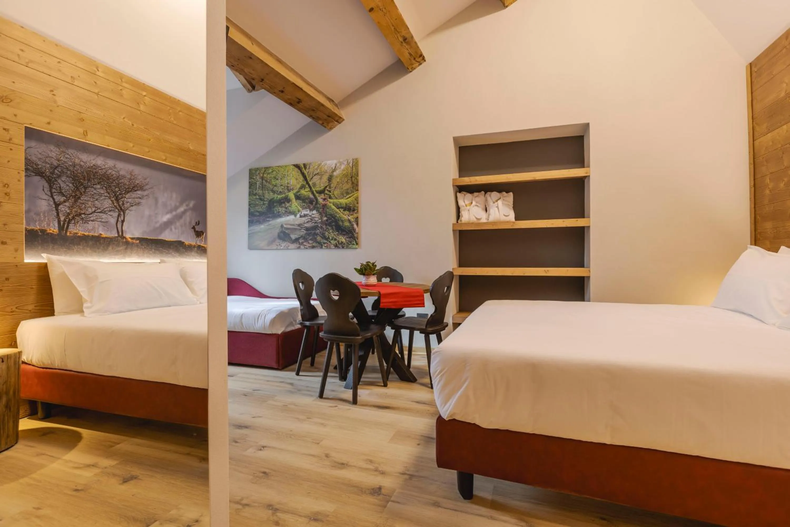 Bed in Granduca Mountain Wellness Apartments Campigna