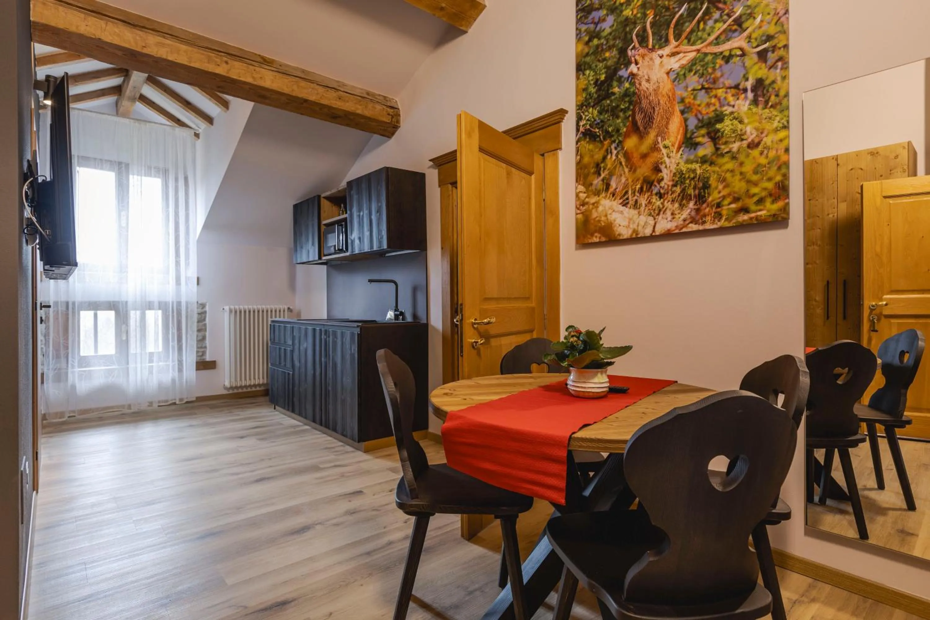 Kitchen or kitchenette in Granduca Mountain Wellness Apartments Campigna