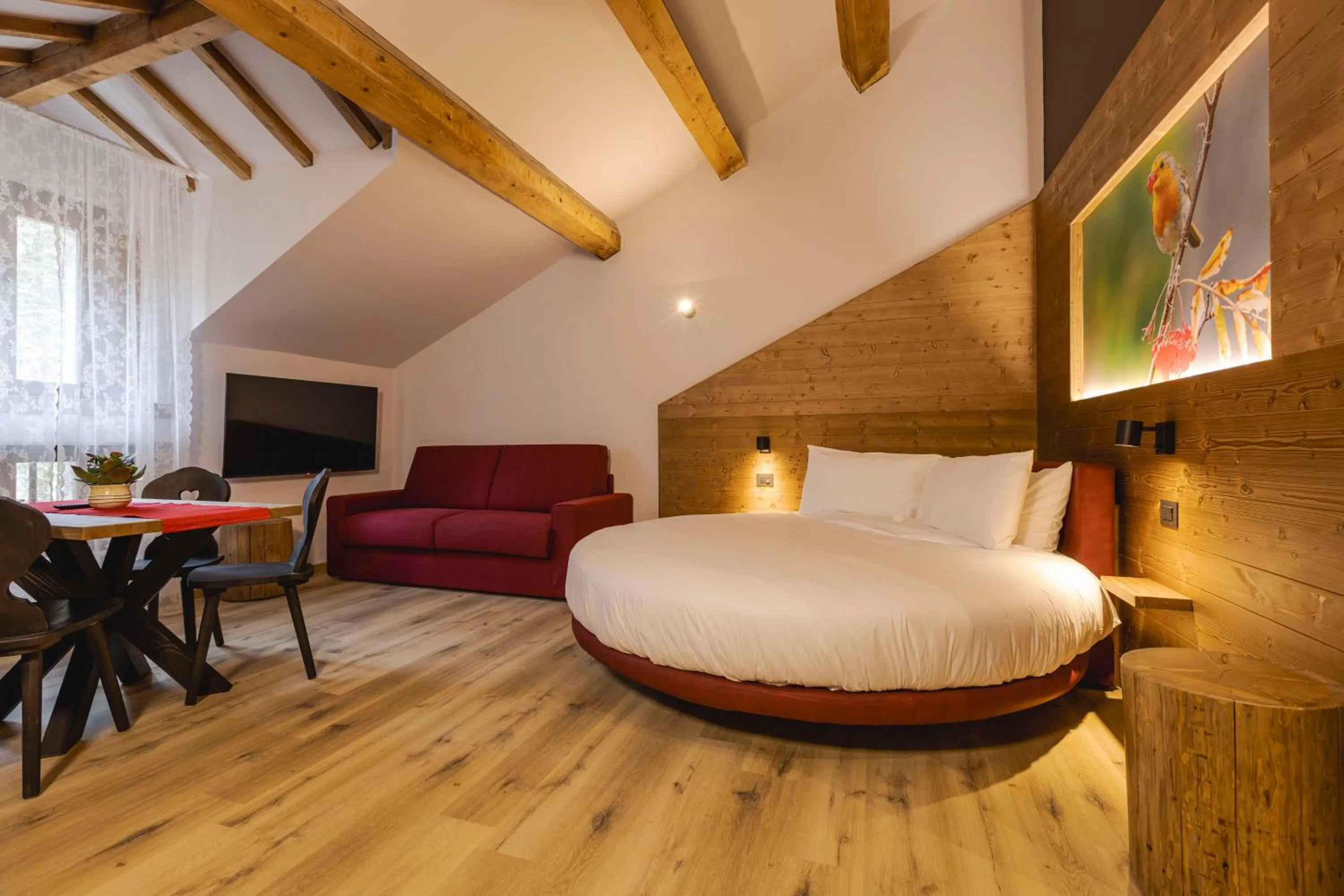 Bed in Granduca Mountain Wellness Apartments Campigna