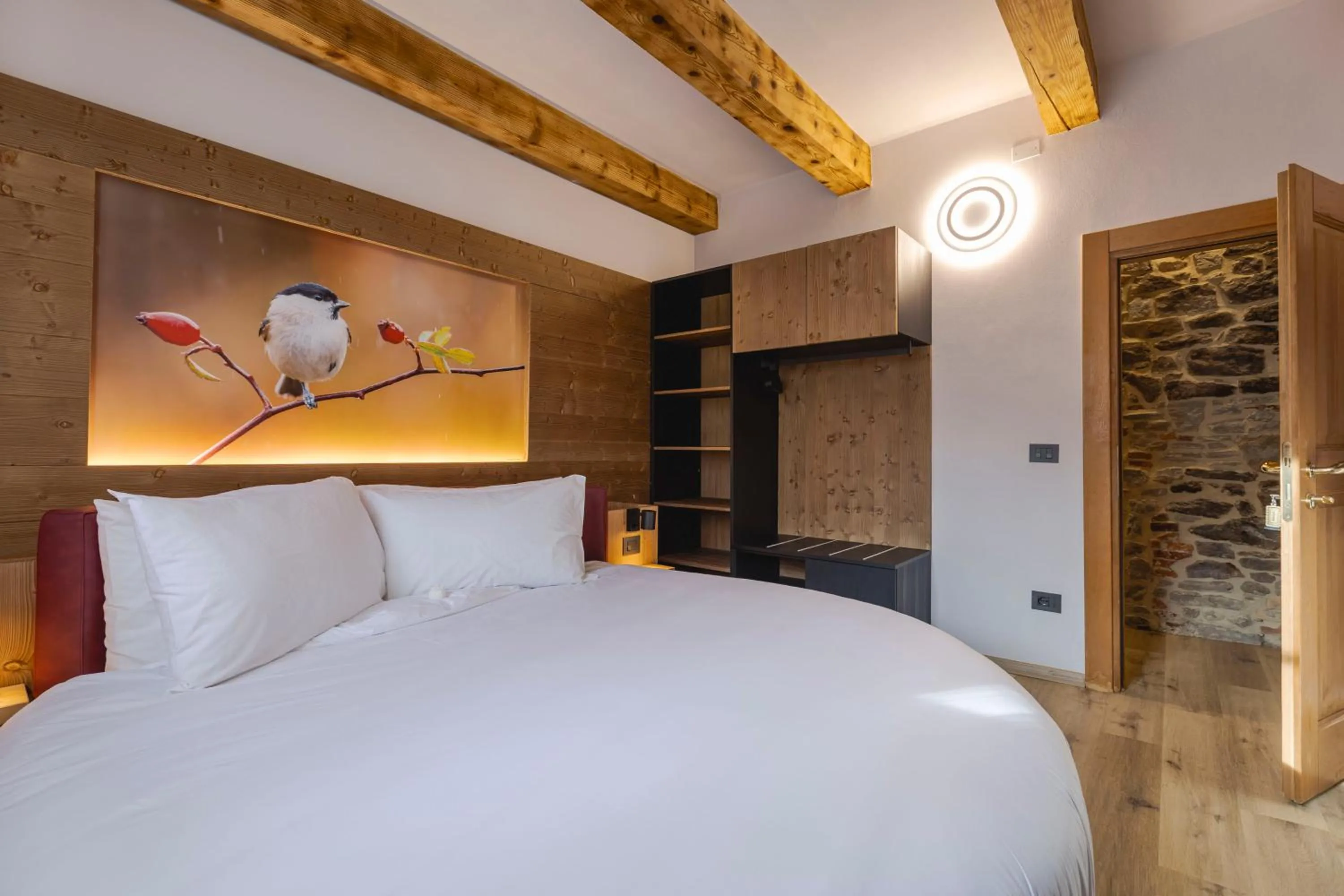 Bed in Granduca Mountain Wellness Apartments Campigna