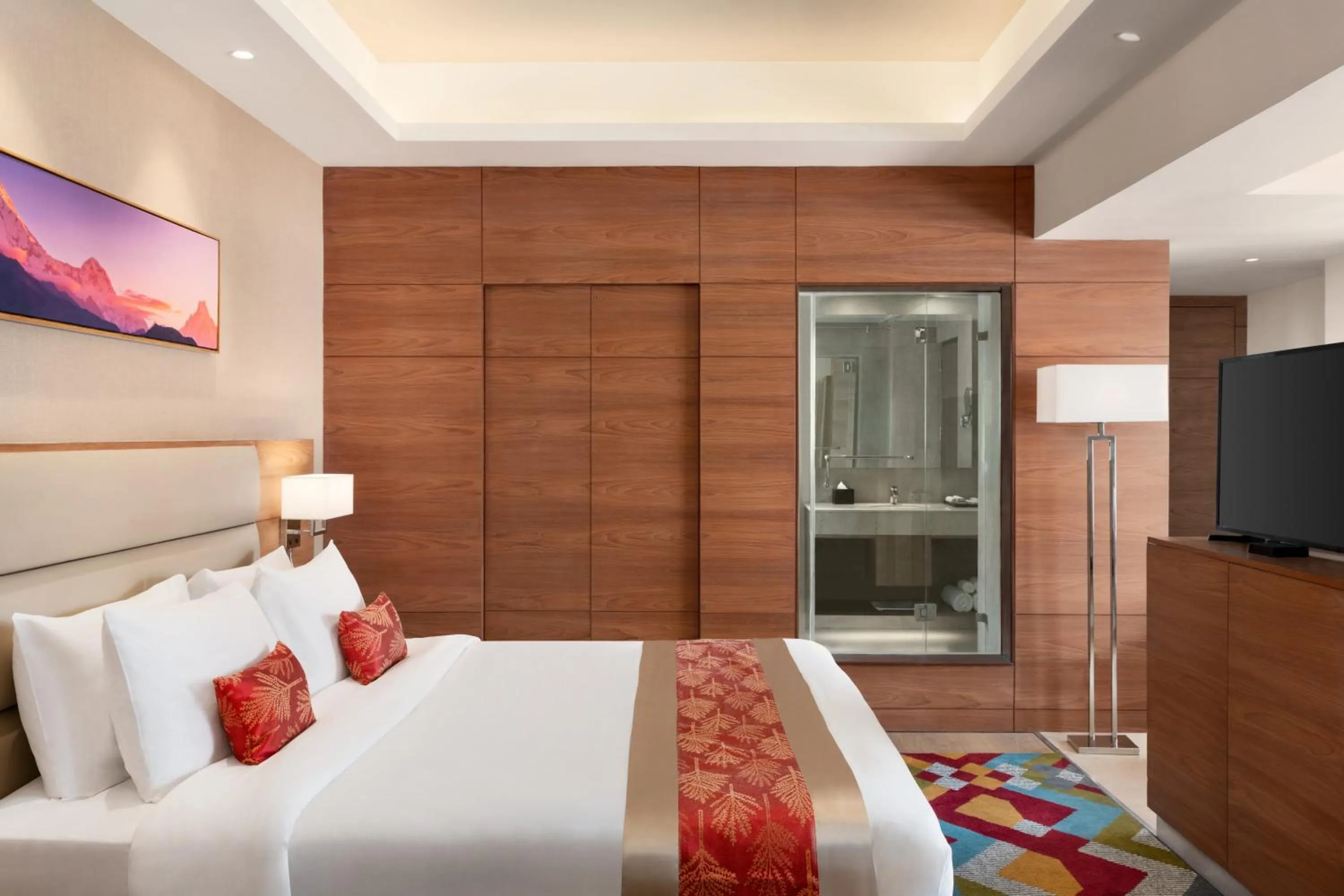 Bed in Ramada Encore by Wyndham Kathmandu Thamel